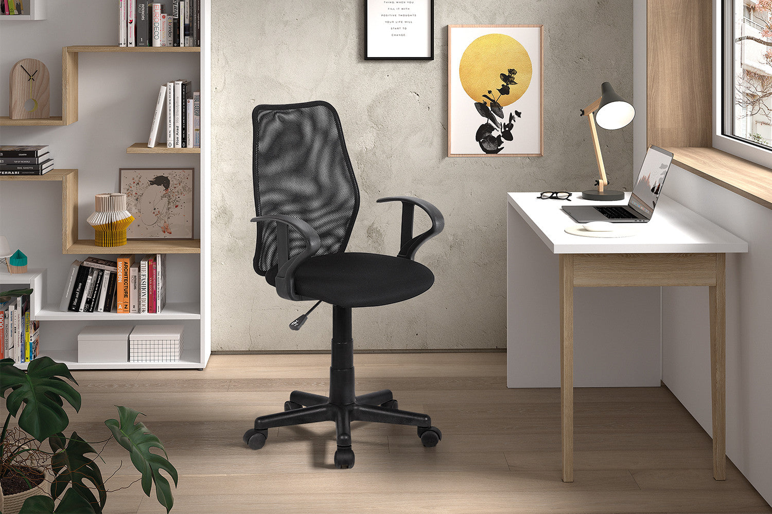 Kantoorstoel 'Job' Mesh Zwart - RS