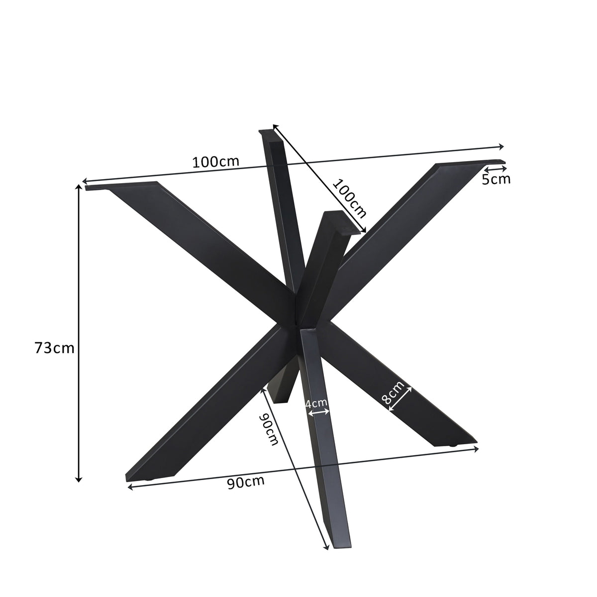 Matrixpoot Rond Zwart 140 cm Koker 4x8 cm - STF