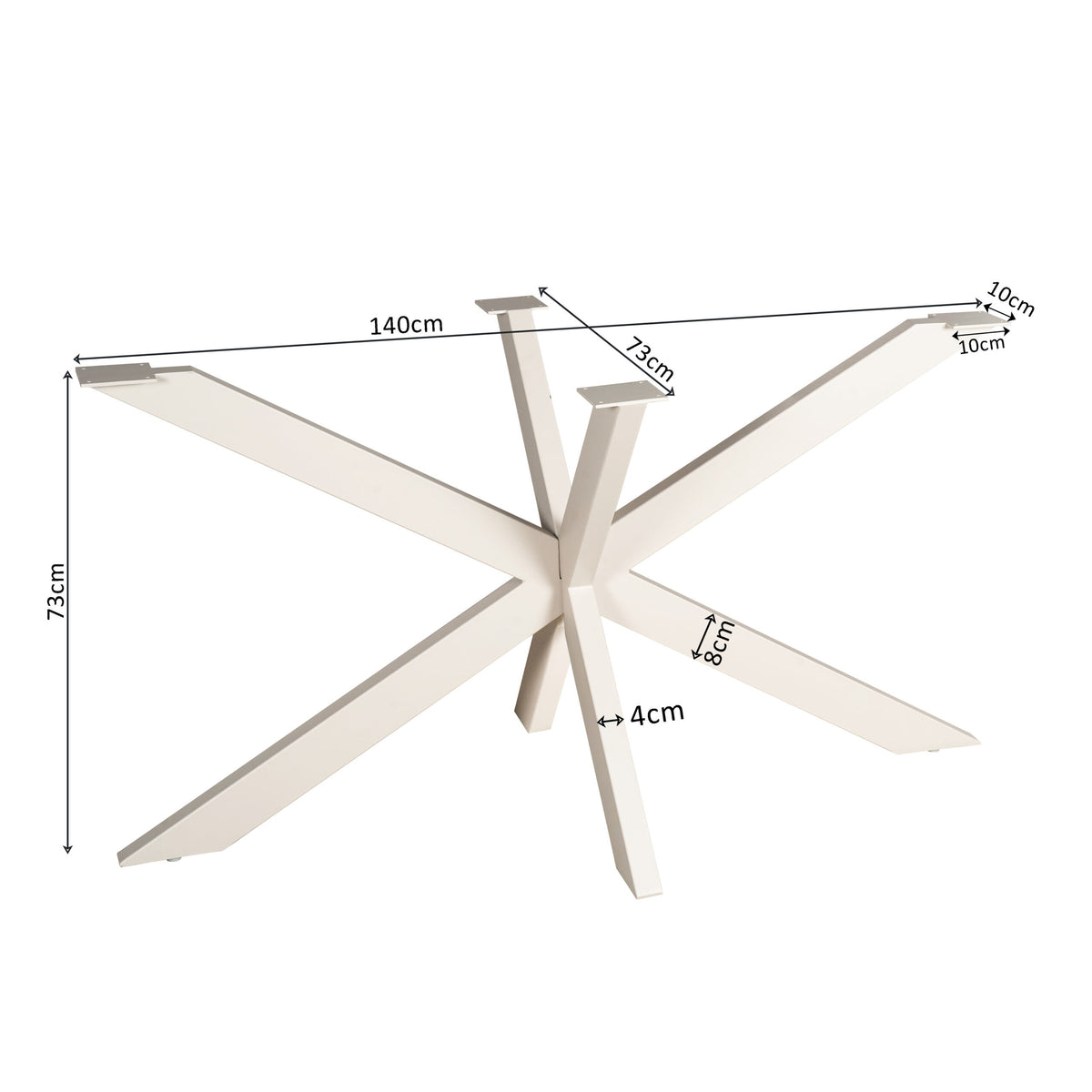 Matrixpoot Zand Ovaal/Rechthoek 140 cm Koker 4x8 cm - STF