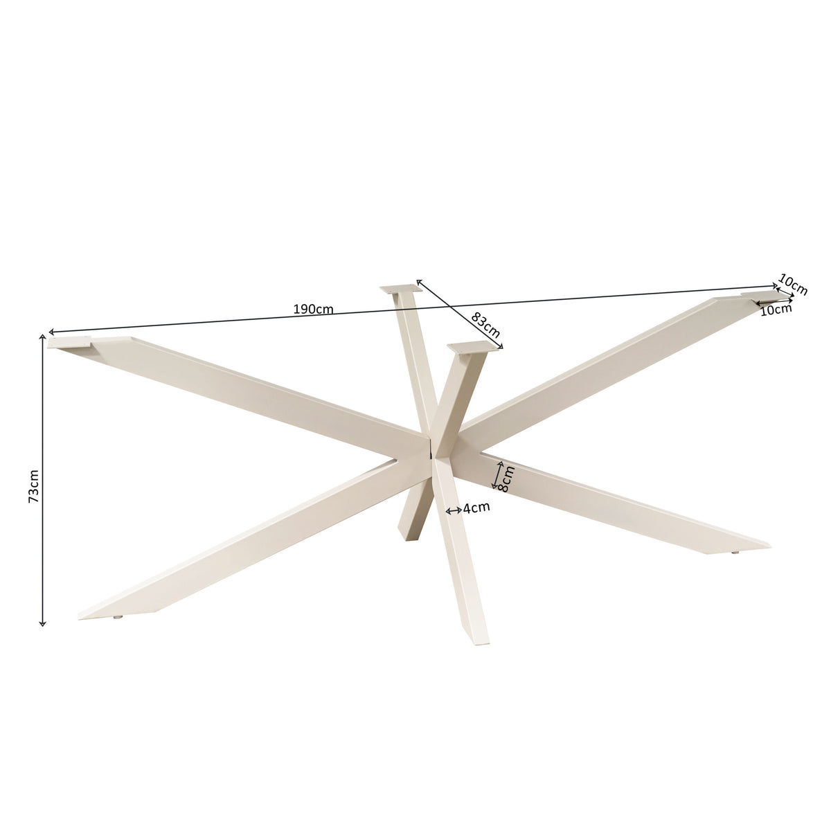 Matrixpoot Zand Ovaal/Rechthoek 190 cm Koker 4x8 cm - STF