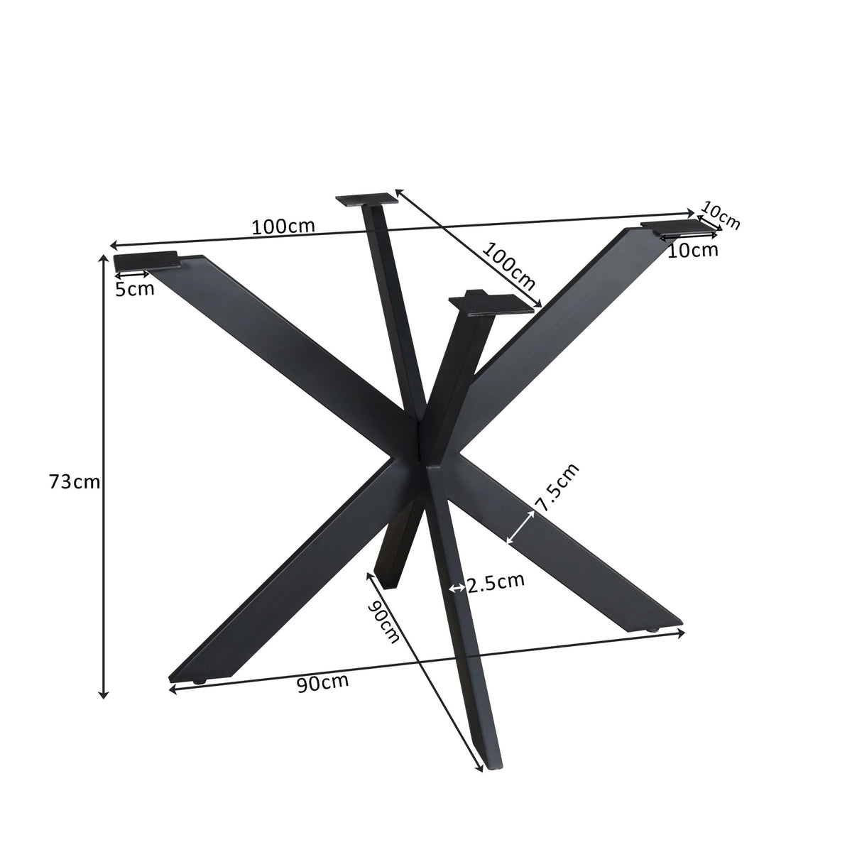 Matrixpoot Zwart Rond Koker 2,5x7,5 cm - STF