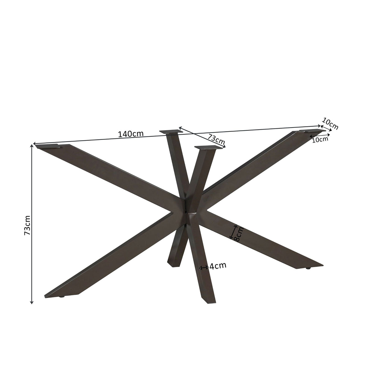 Matrixpoot Anordic Bruin Ovaal/Rechthoek 140 cm Koker 4x8 cm - STF