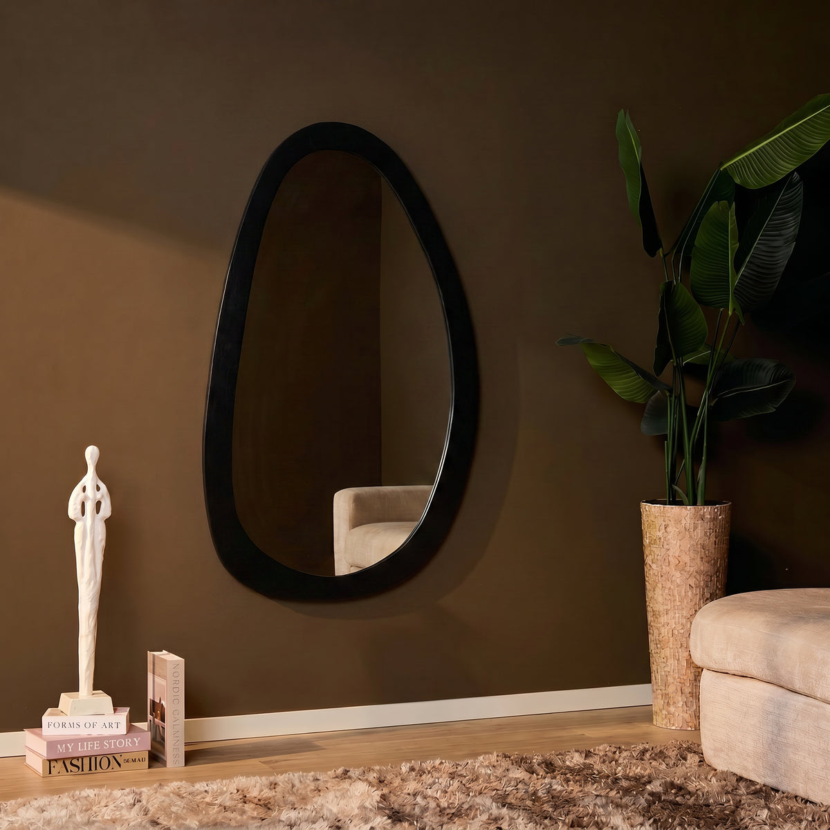 Spiegel Lou | 70 cm | zwart - STF