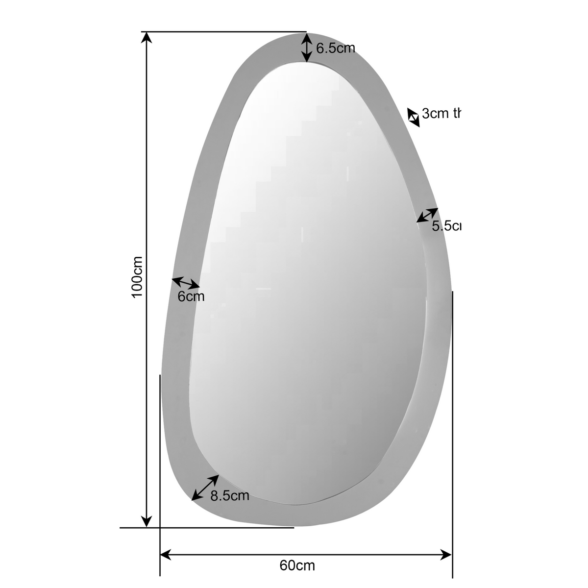 Spiegel Lou | 60 cm | bruin - STF