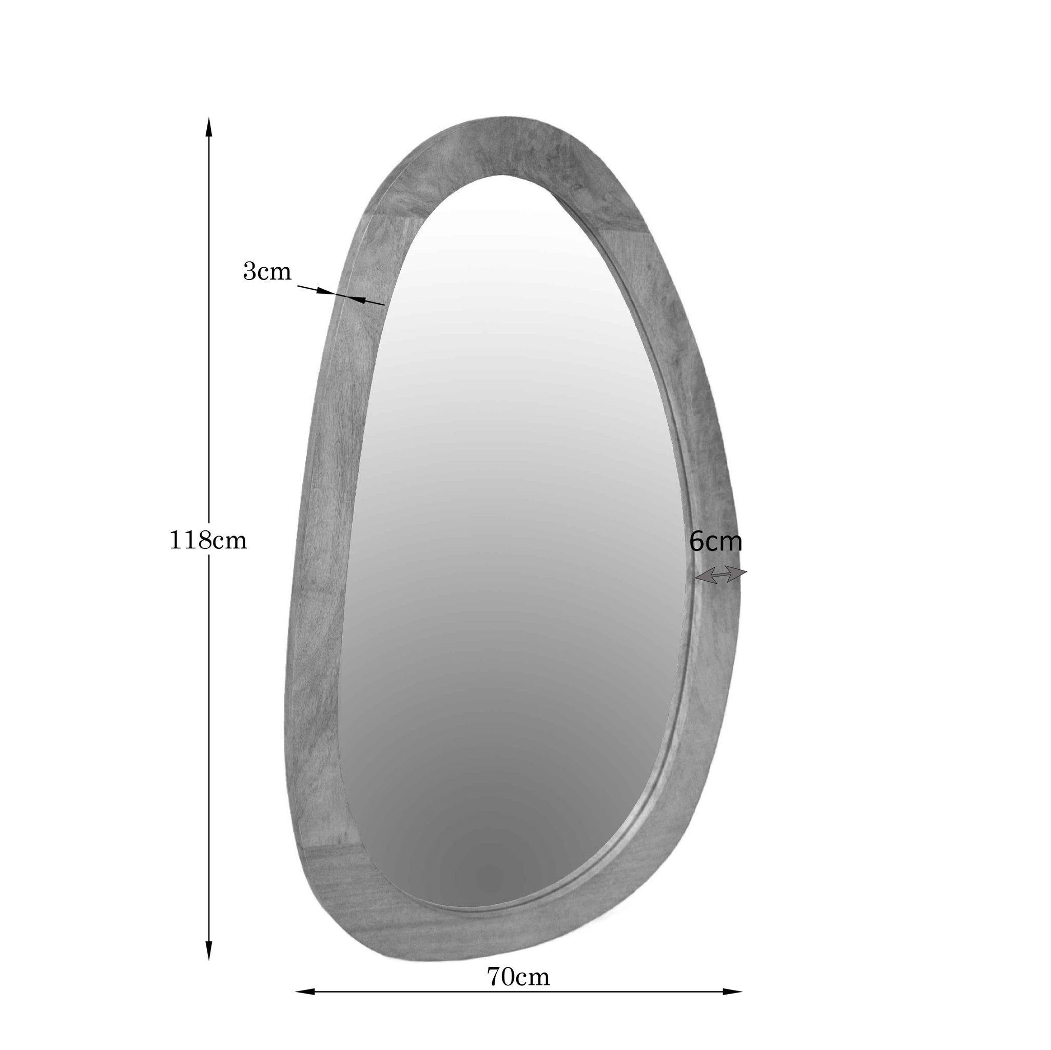 Spiegel Lou | 70 cm | Licht mango - STF