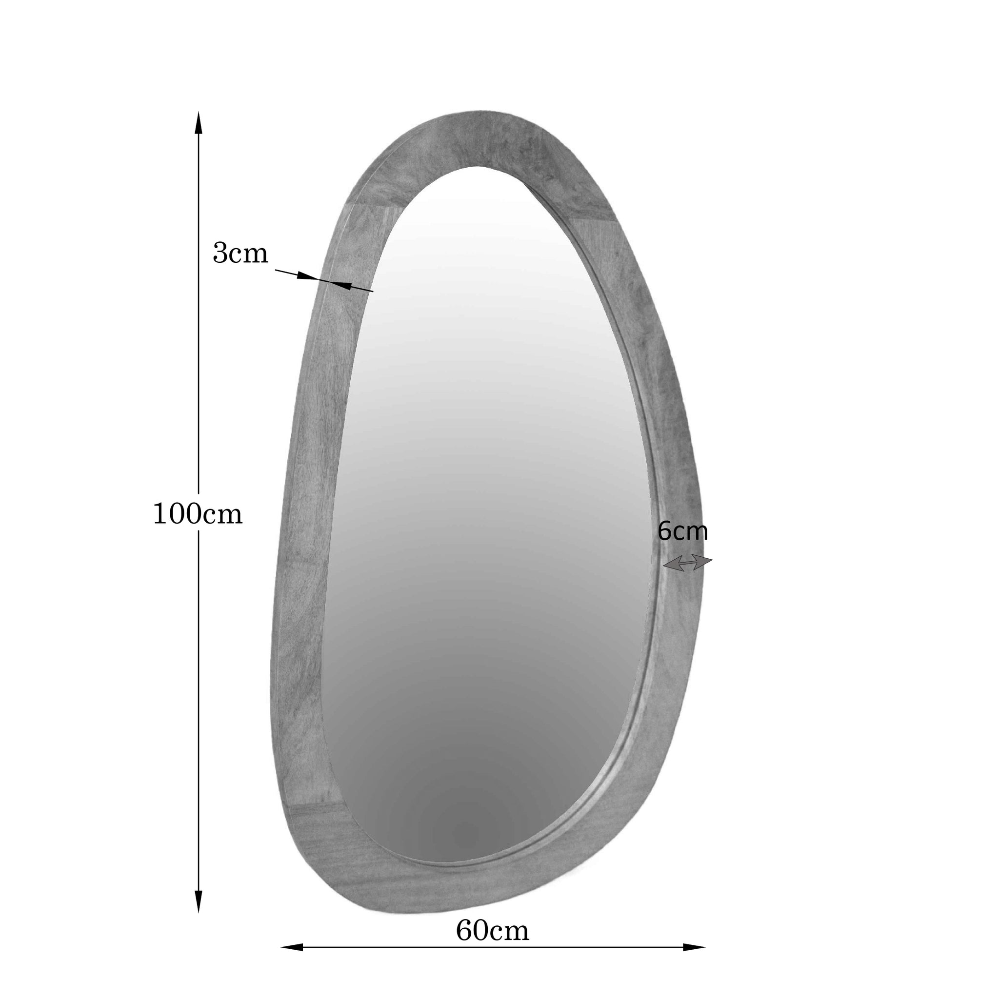 Spiegel Lou | 60 cm | licht mango - STF