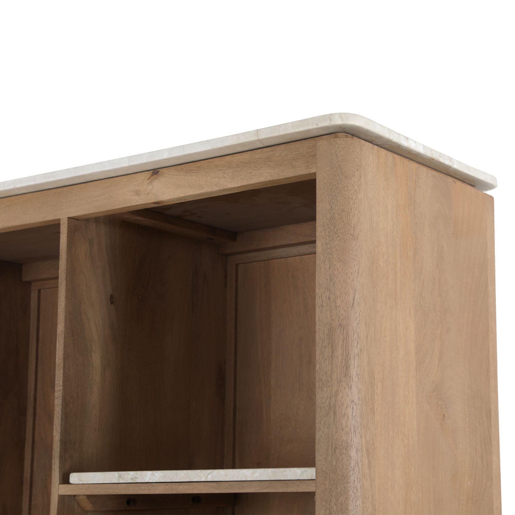 Bovenblad voor vakkenkast XL Dallas, beige marmer - STF