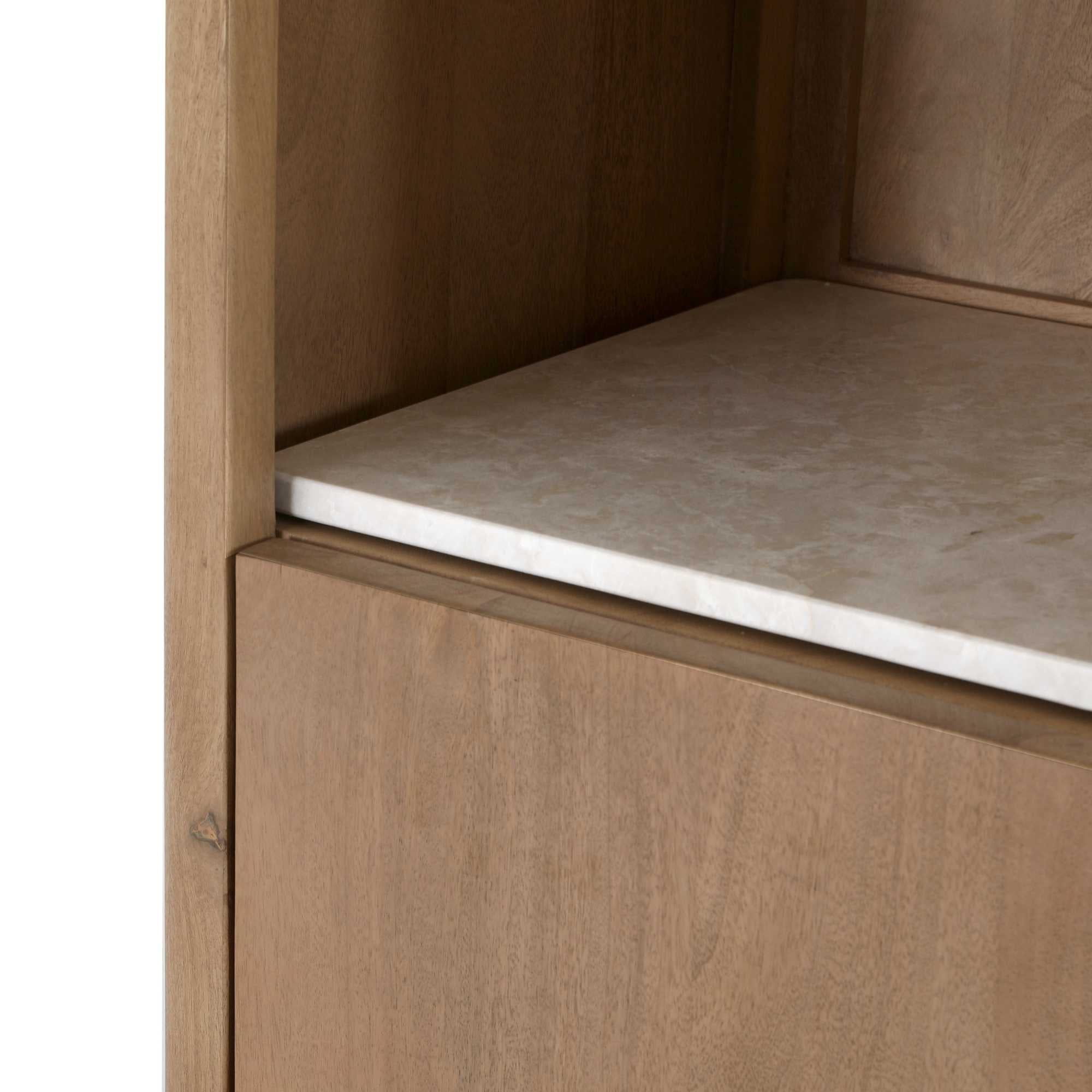 Inlegplank Boekenkast Dallas Beige Marmer Set van 2 - STF