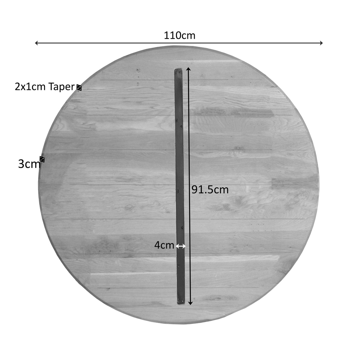 Tafelblad eik Ferris 110 cm Naturel - STF