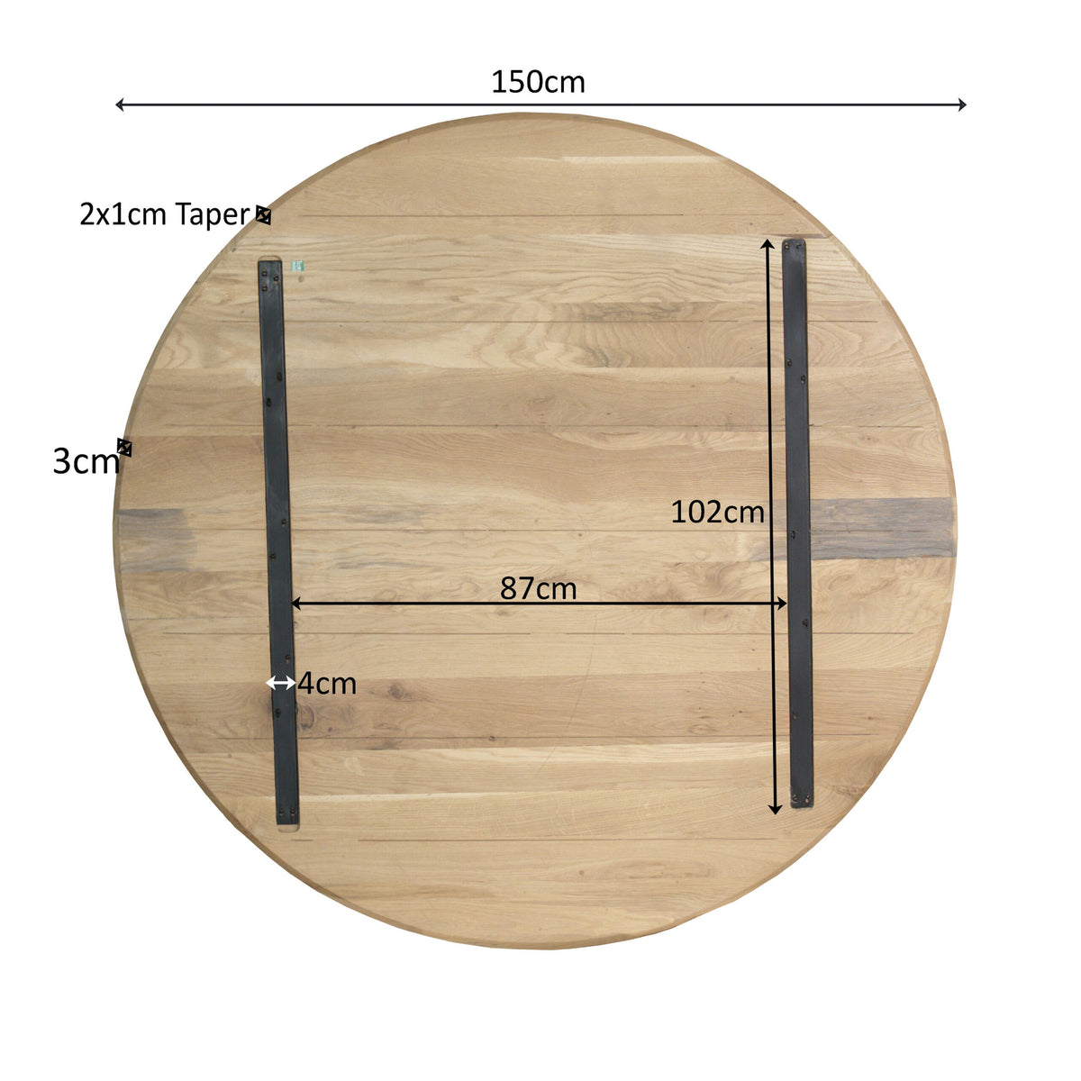 Tafelblad eik Ferris 150 cm Naturel - STF