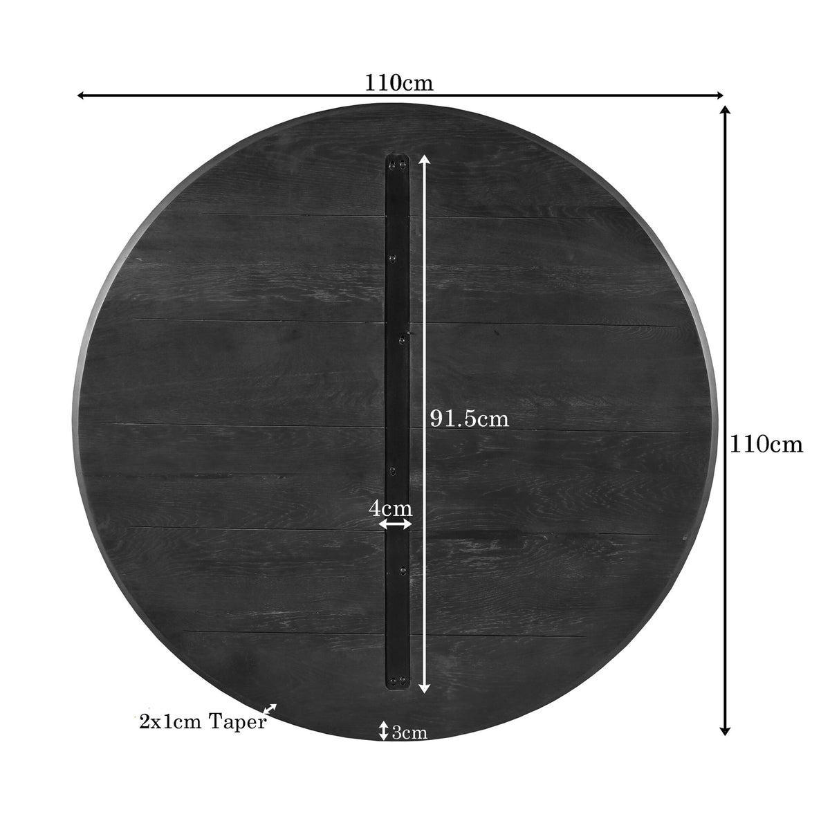 Tafelblad eik Ferris Ferris 110 cm bruin - STF