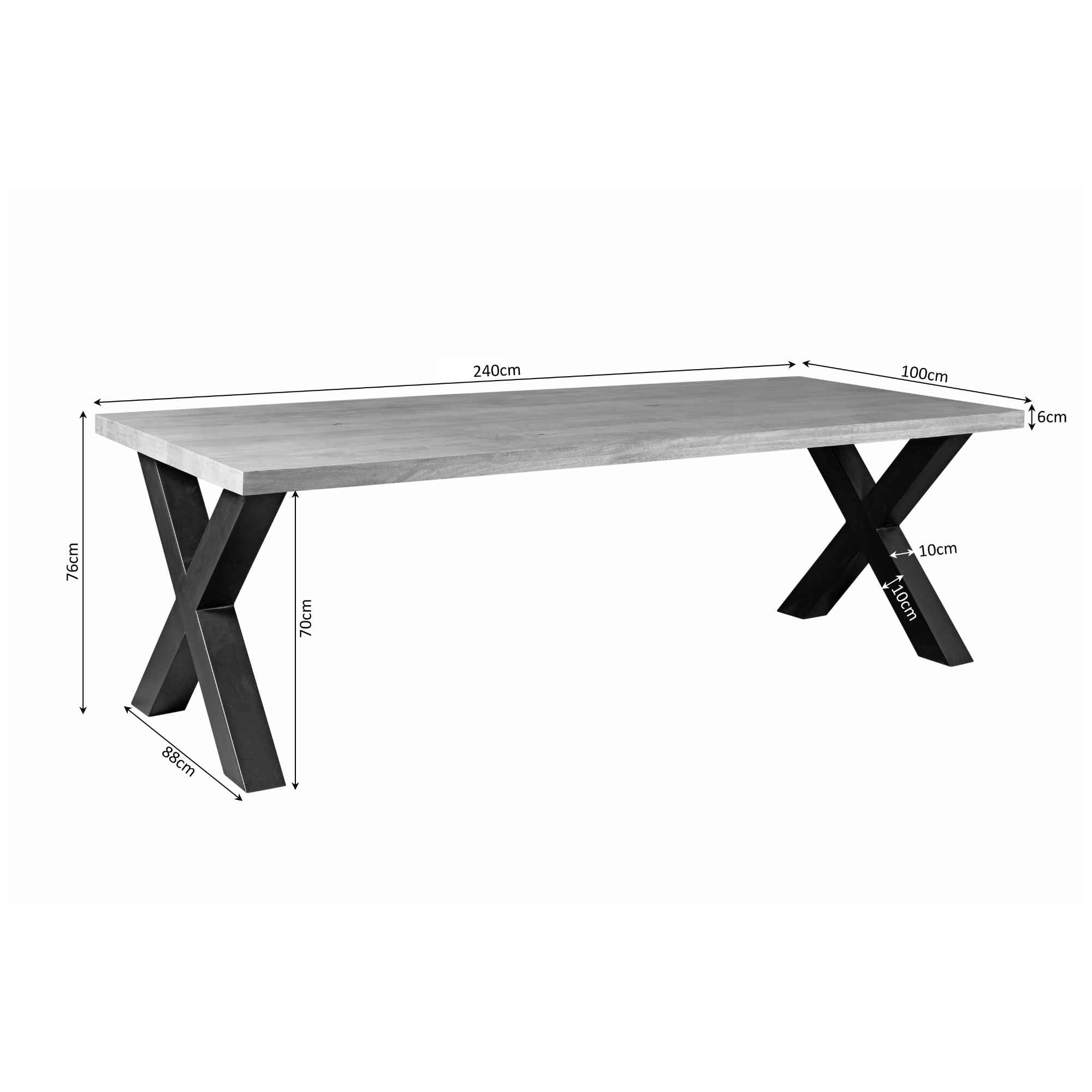 Eettafel Denver | Rechthoekige matrixpoot | 300 cm - STF