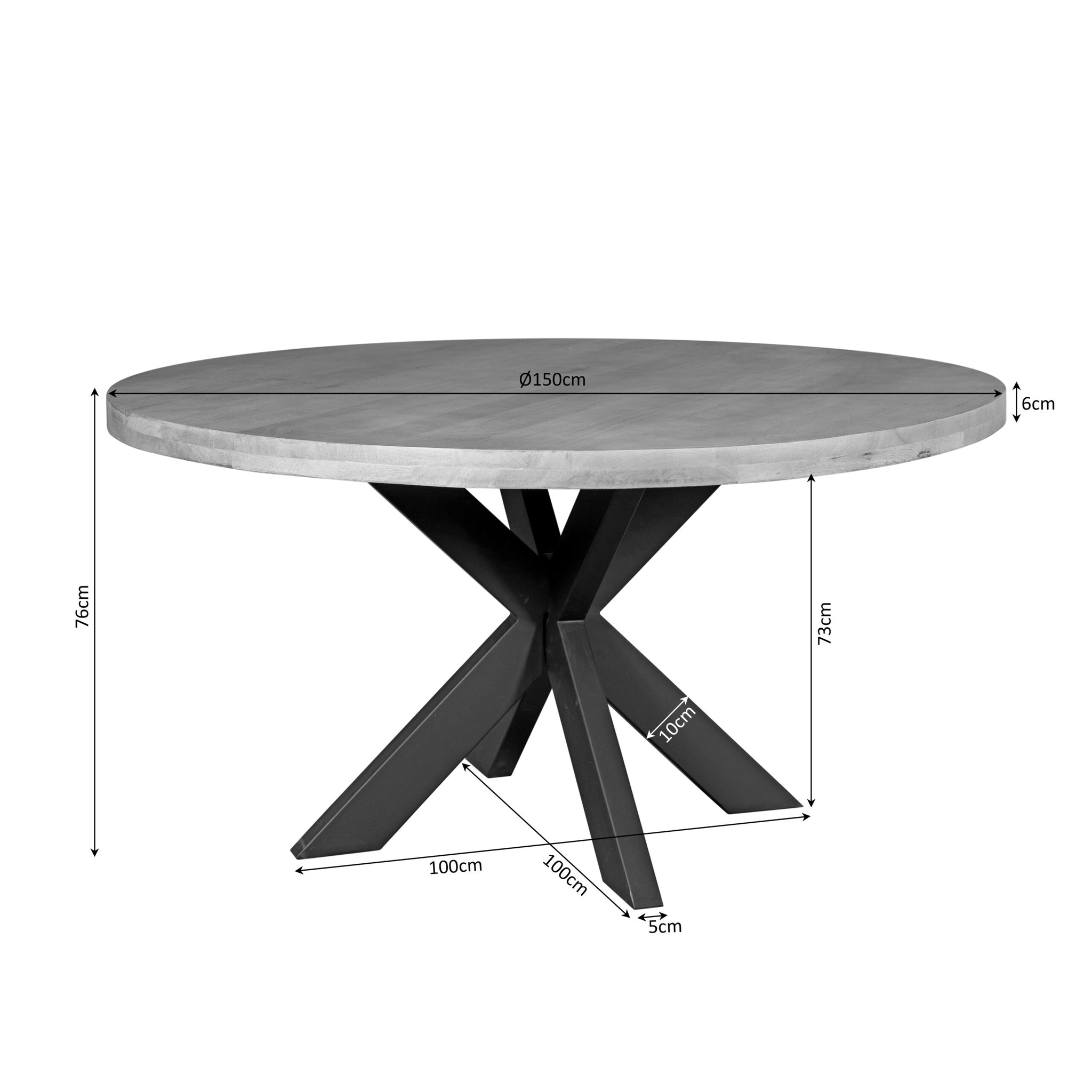 Eettafel Dakota | 150 cm | Rond - STF
