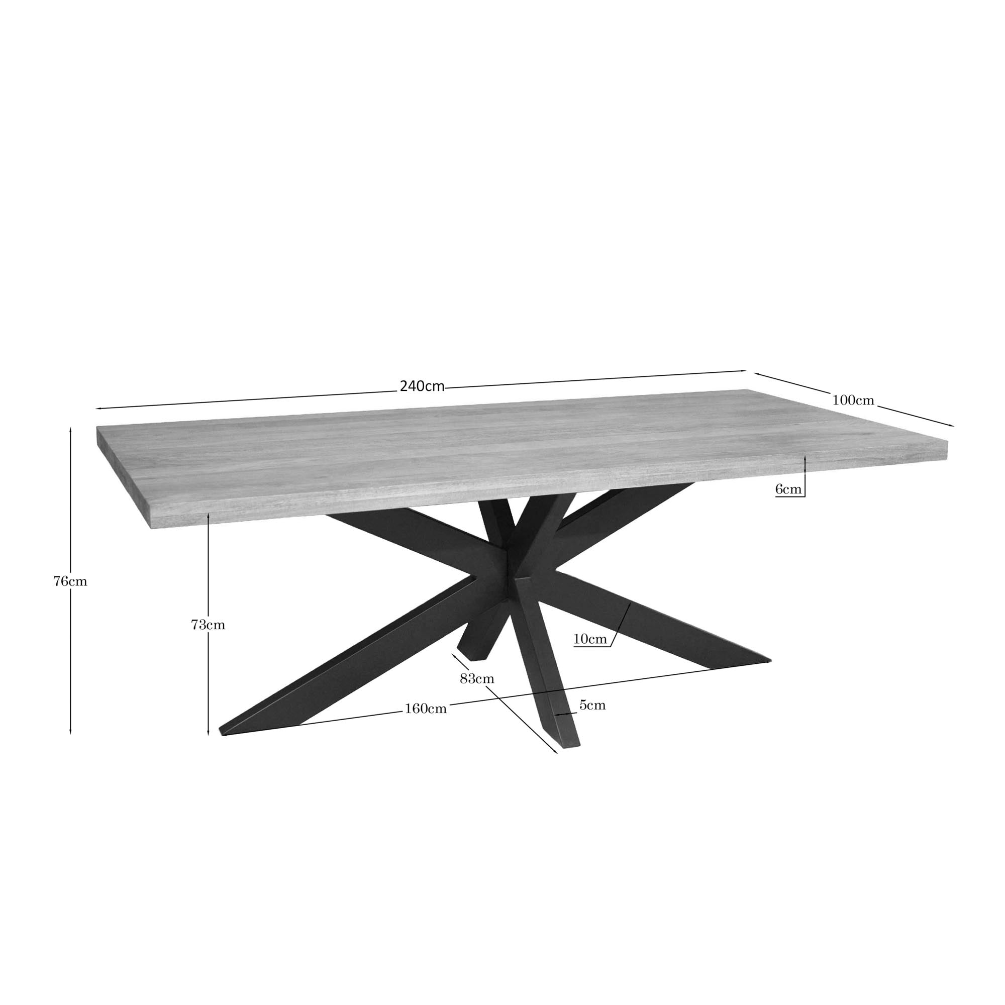 Eettafel Dakota | 240 cm | Rechthoek - STF