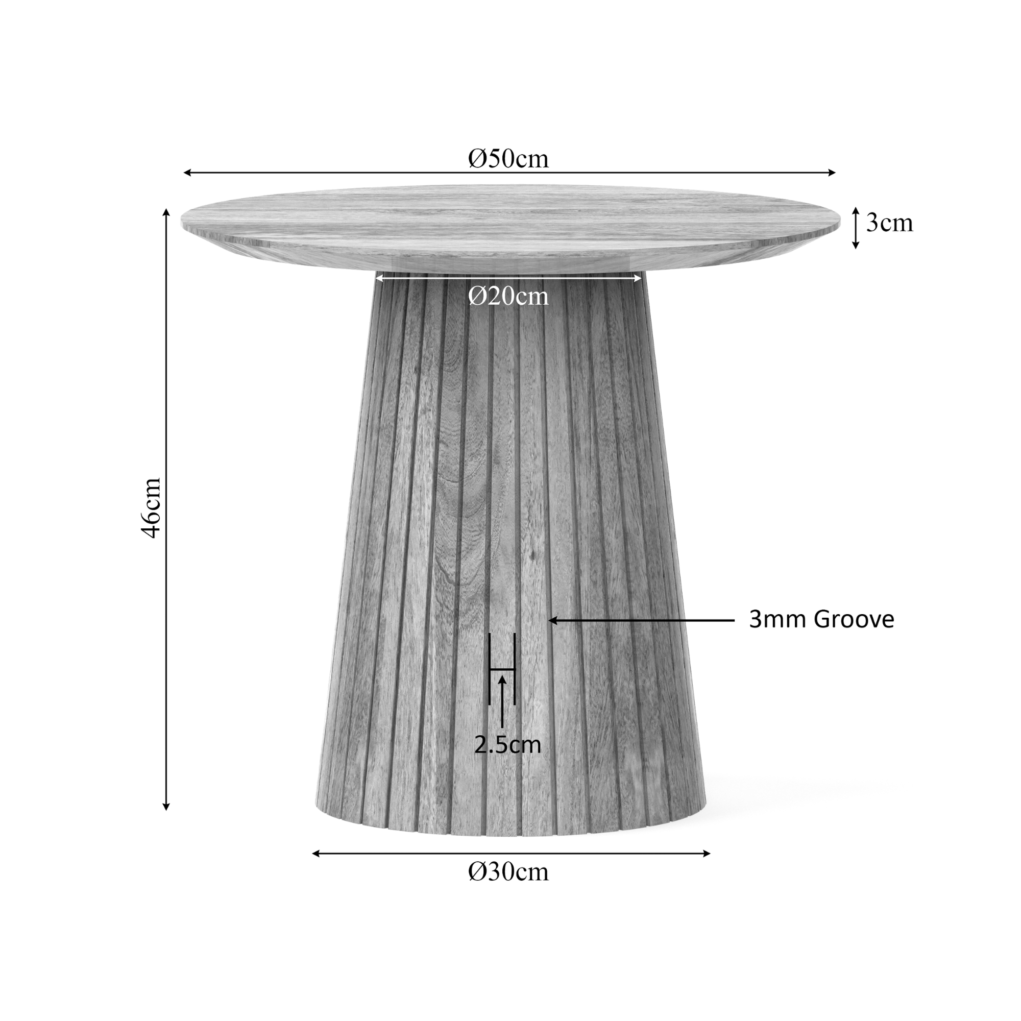 Salontafel | Solana | 50 cm | Naturel - STF