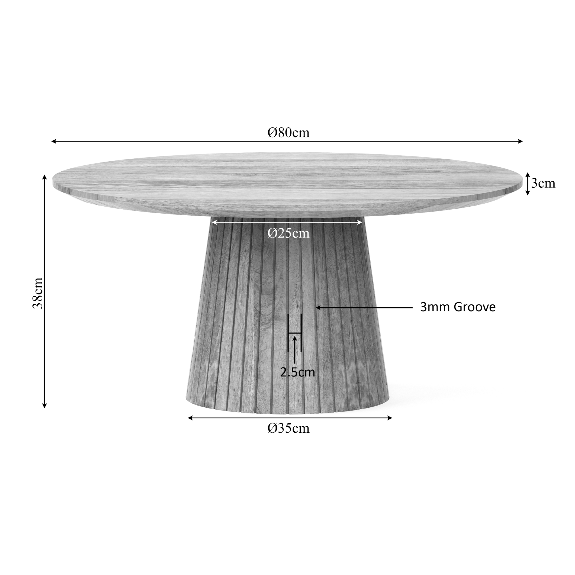 Salontafel | Solana | 80 cm | Naturel - STF