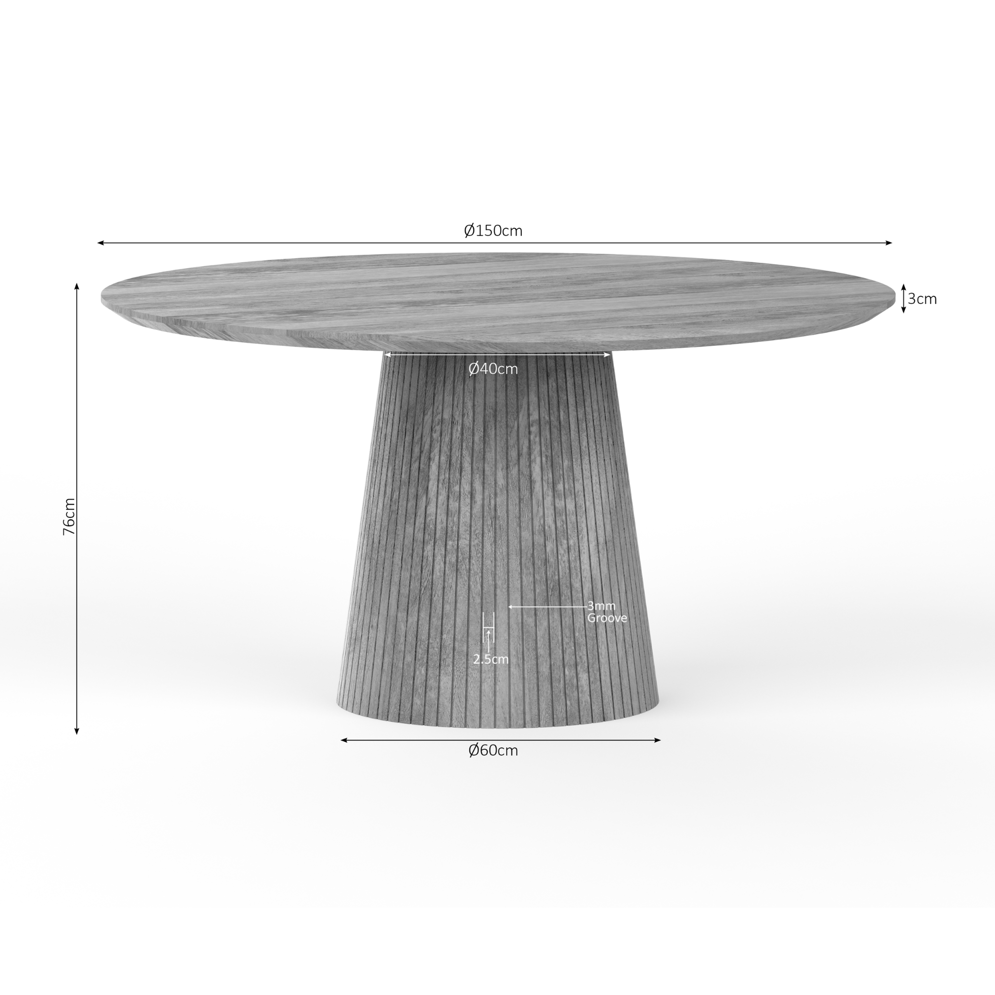 Eettafel Solana | 150 cm | Naturel - STF