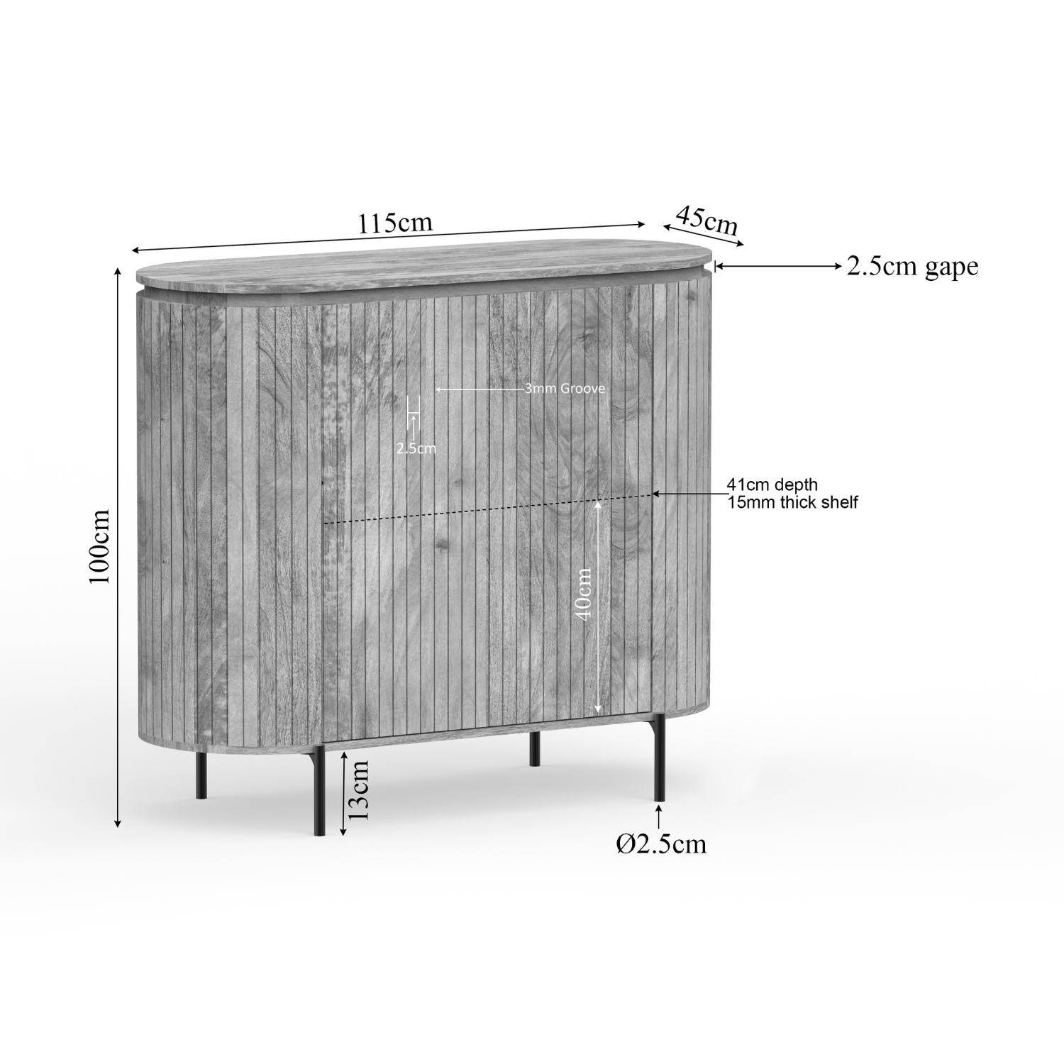 Kabinetkast Solana | 115 cm | Naturel - STF