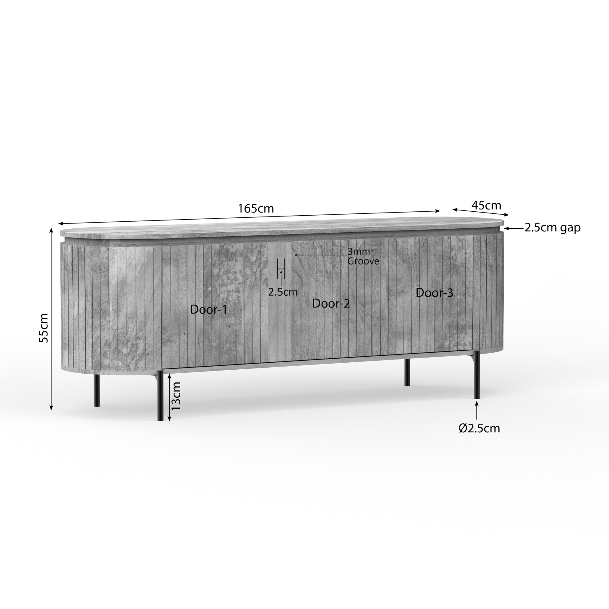 Tv-meubel Solana | 165 cm | Naturel - STF