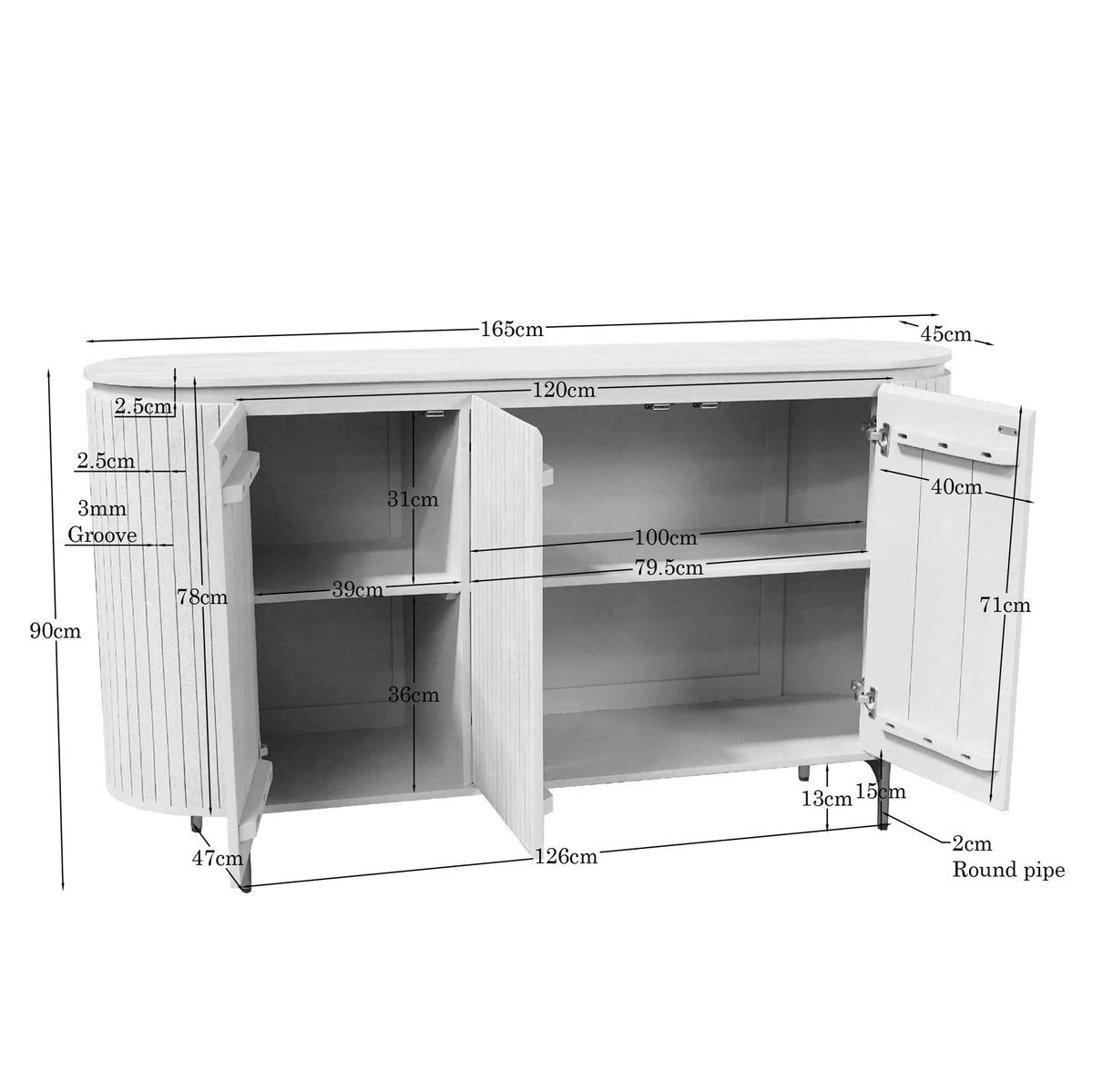 Salontafel Solana Zand Mangohout 50 cm - STF