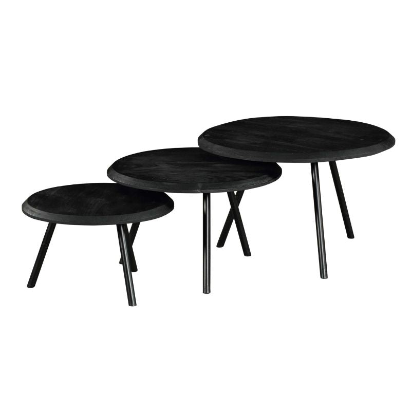 Salontafel Ohio Zwart | set van 3 - STF