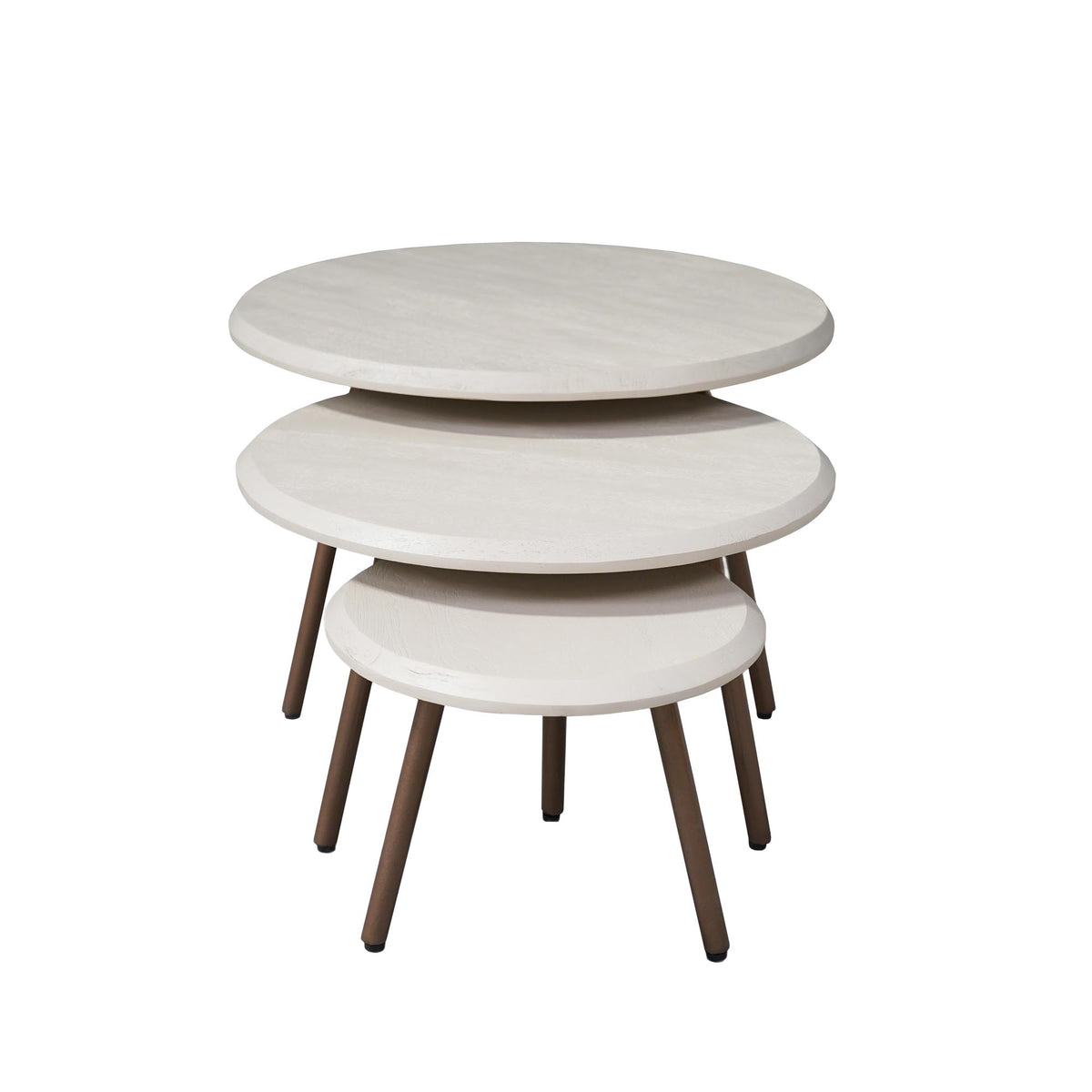 Ronde salontafelset Ohio Zand Mangohout 70 cm - STF