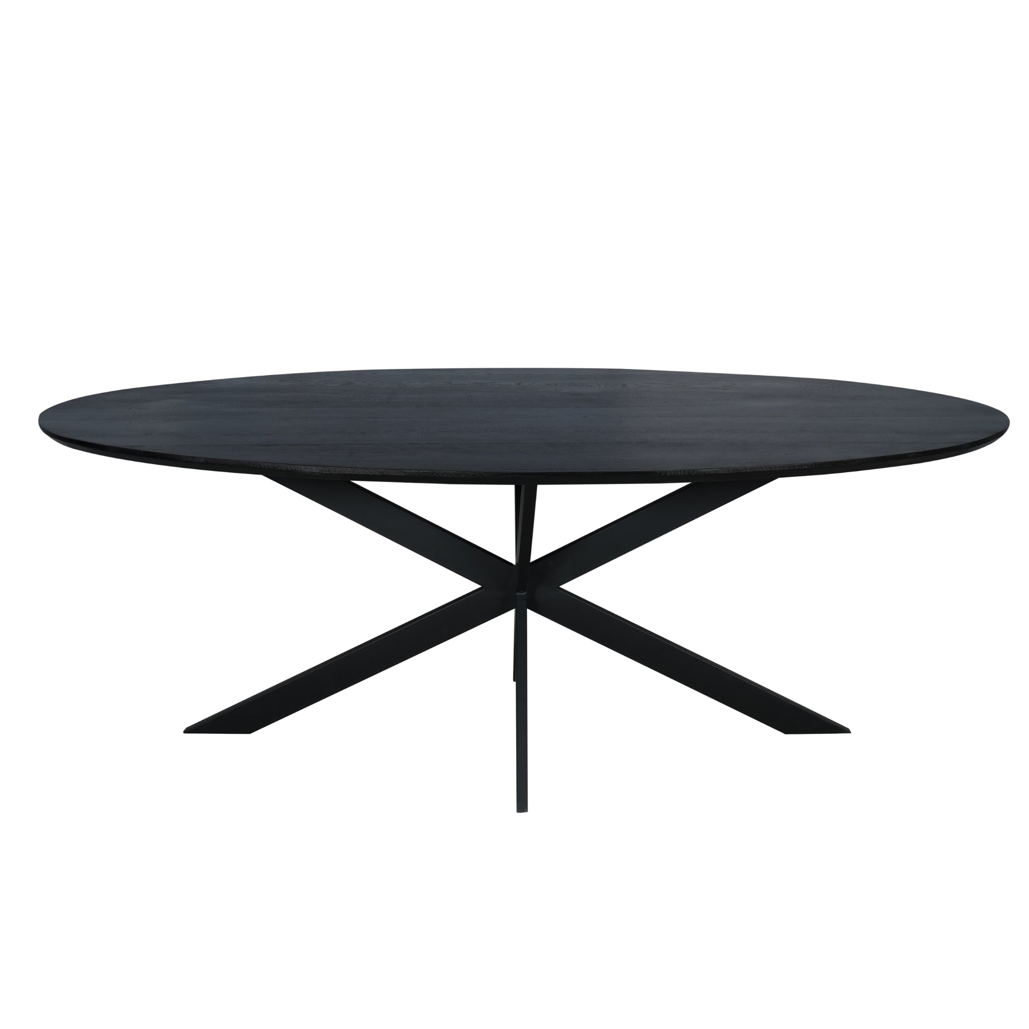 Eiken eettafel Ferris | Ovaal 210 cm | Zwart - STF
