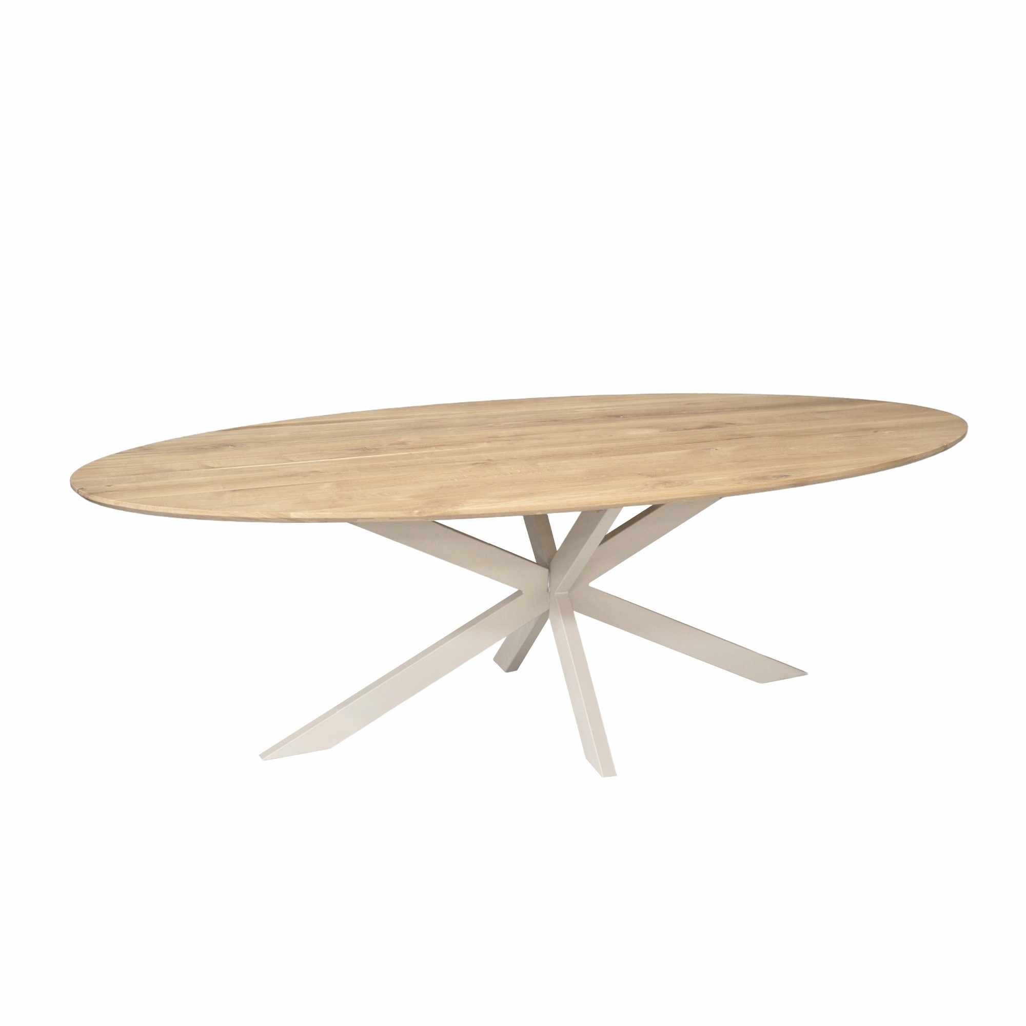 Eiken eettafel Ferris | Ovaal 240 cm | Naturel | Poot zand - STF