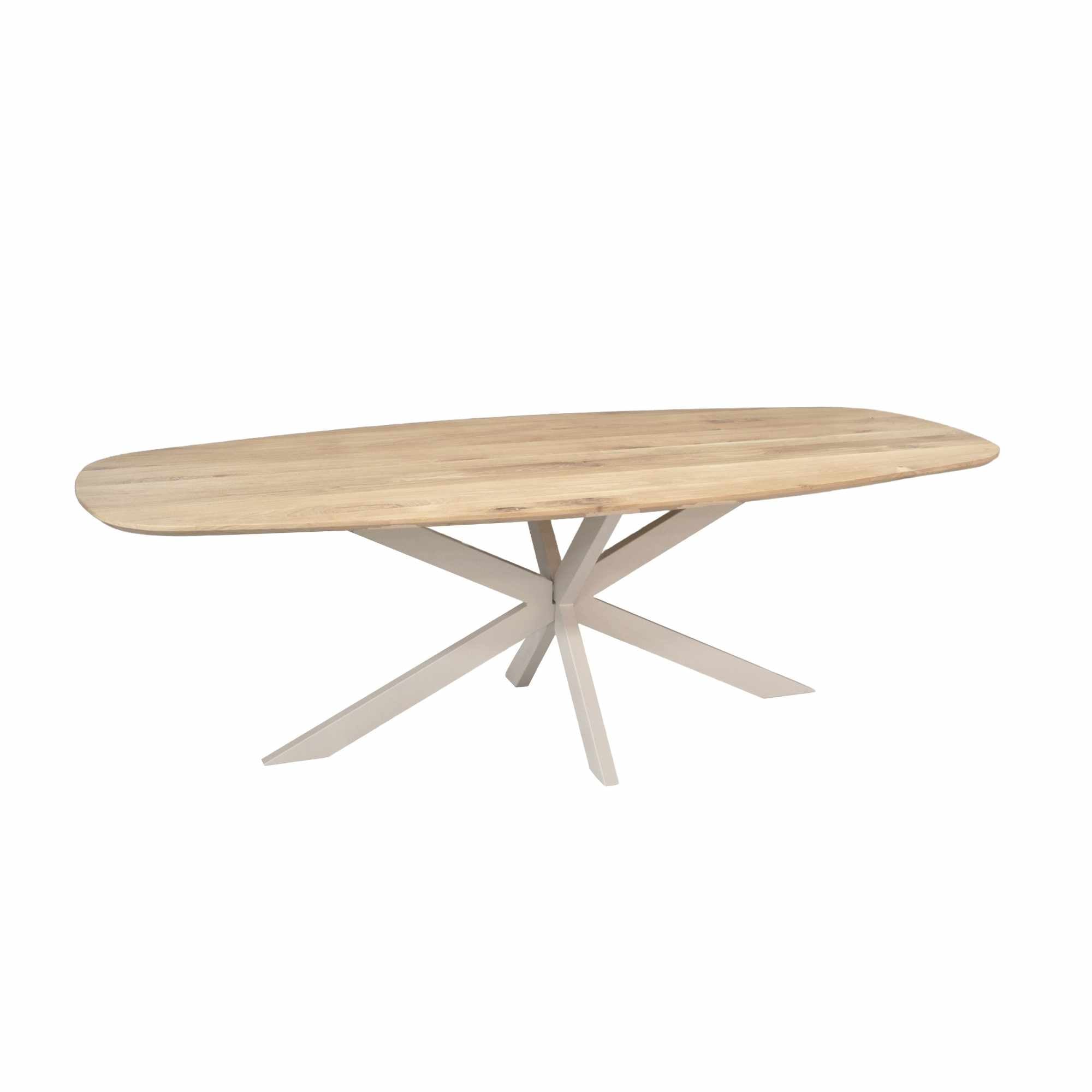 Eiken eettafel Ferris | Deens Ovaal 240 cm | Naturel | Poot Zand - STF