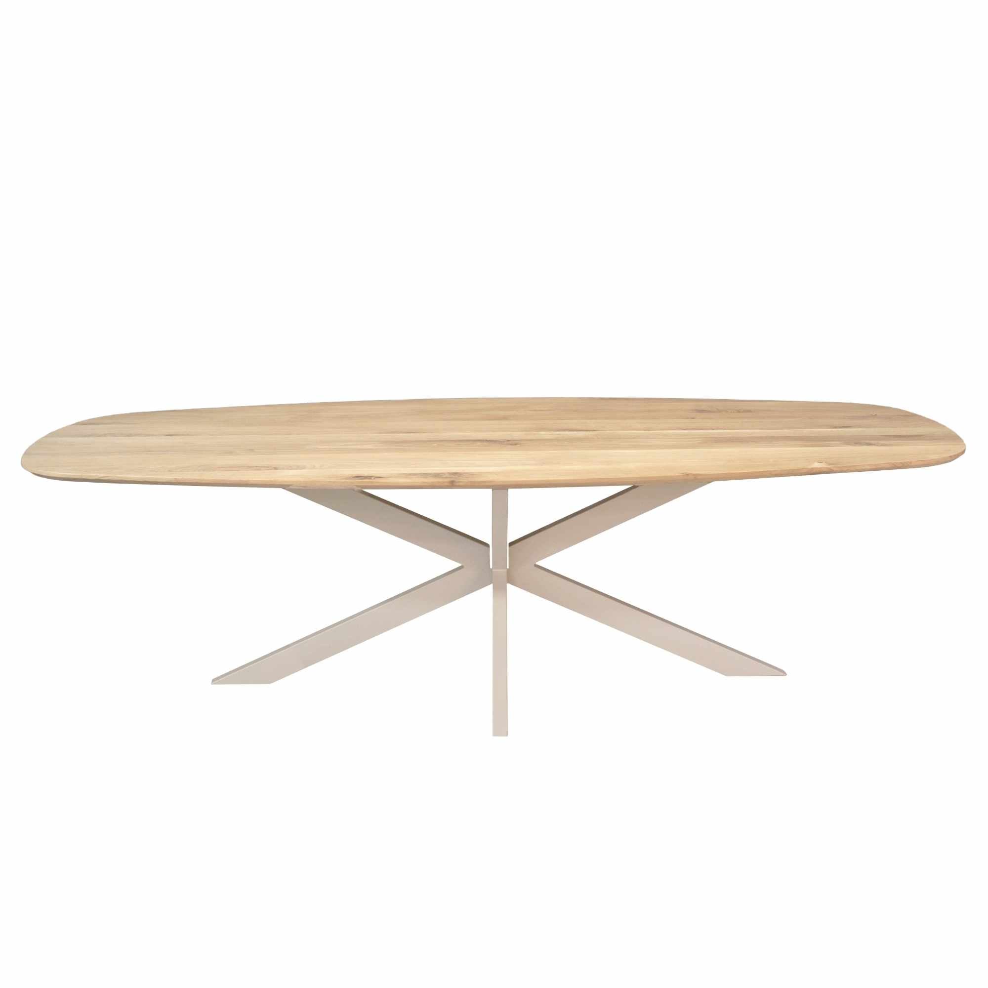 Eiken eettafel Ferris | Deens Ovaal 280 cm | Naturel | Poot Zand - STF