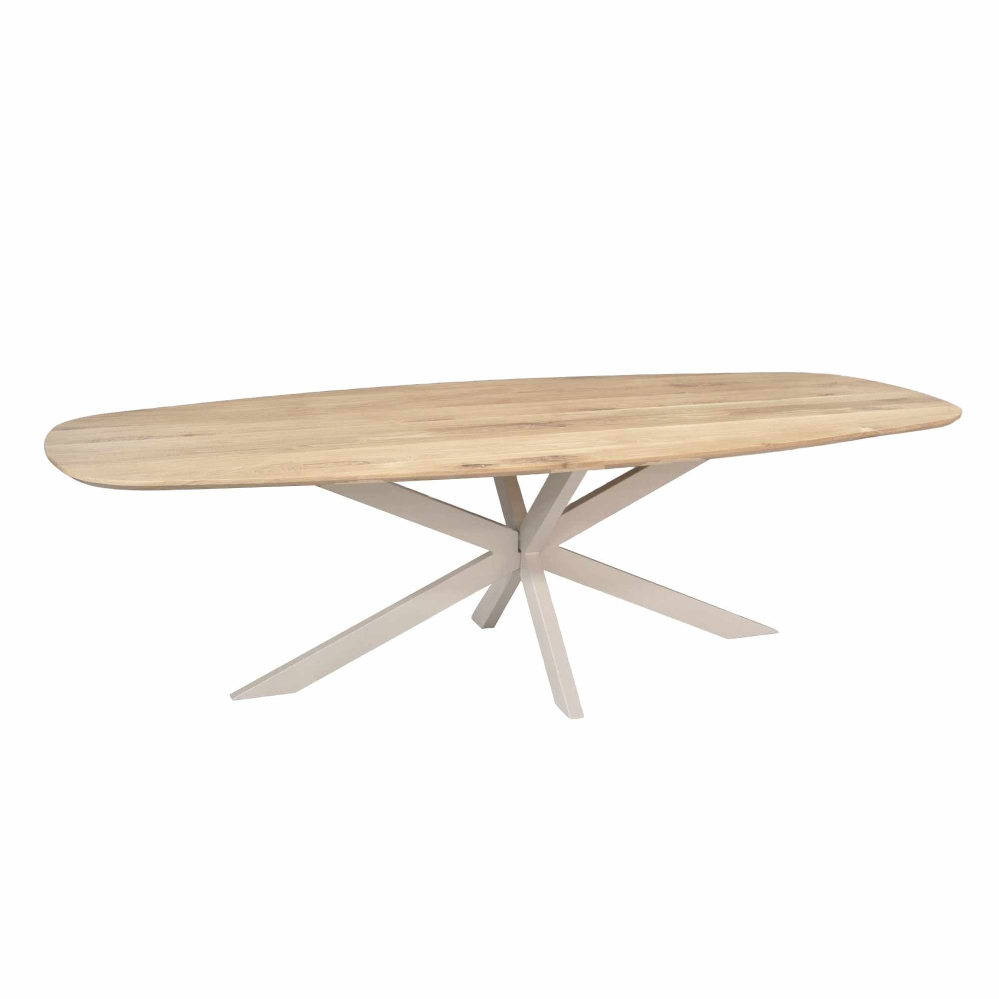 Eiken eettafel Ferris | Deens Ovaal 280 cm | Naturel | Poot Zand - STF