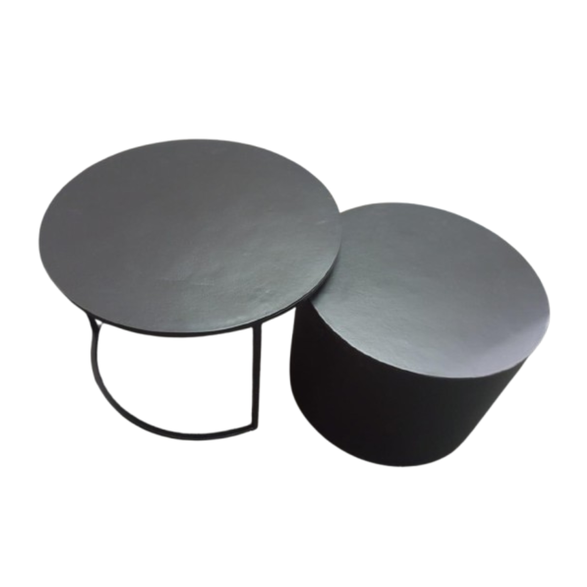Table basse Luna | Noire | Lot de 2 - STF