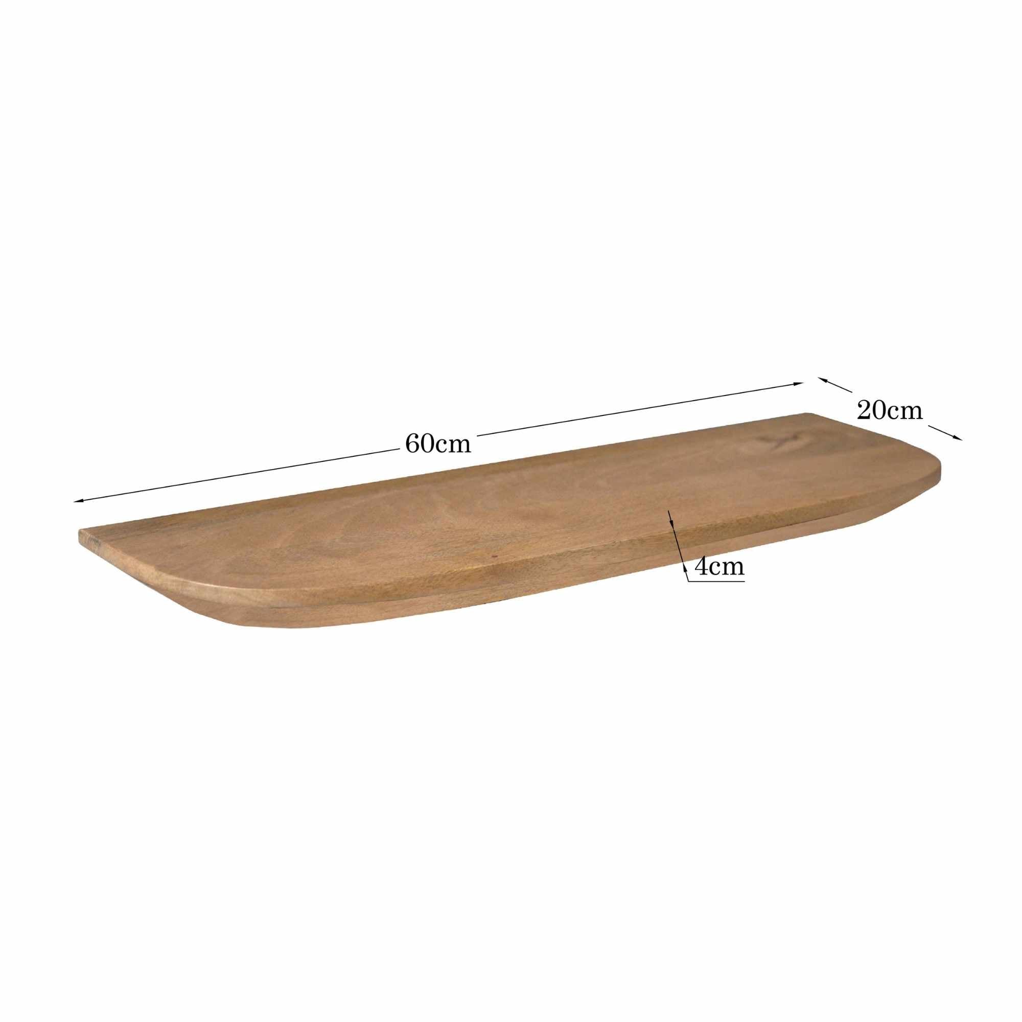 Wandplank Gusta Licht mango | 60 cm | Set van 3 - STF