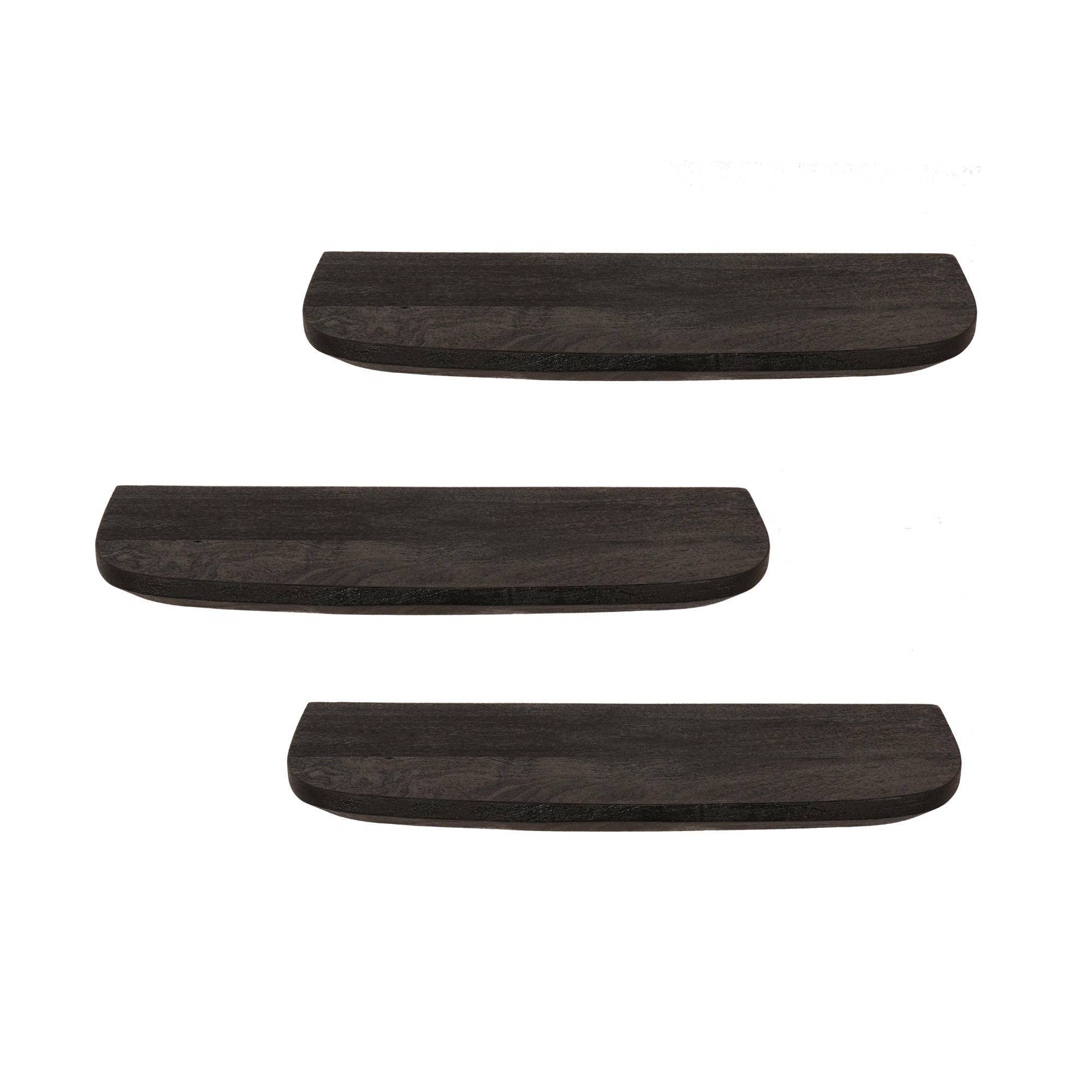 Wandplank Gusta Zwart | 60 cm | Set van 3 - STF