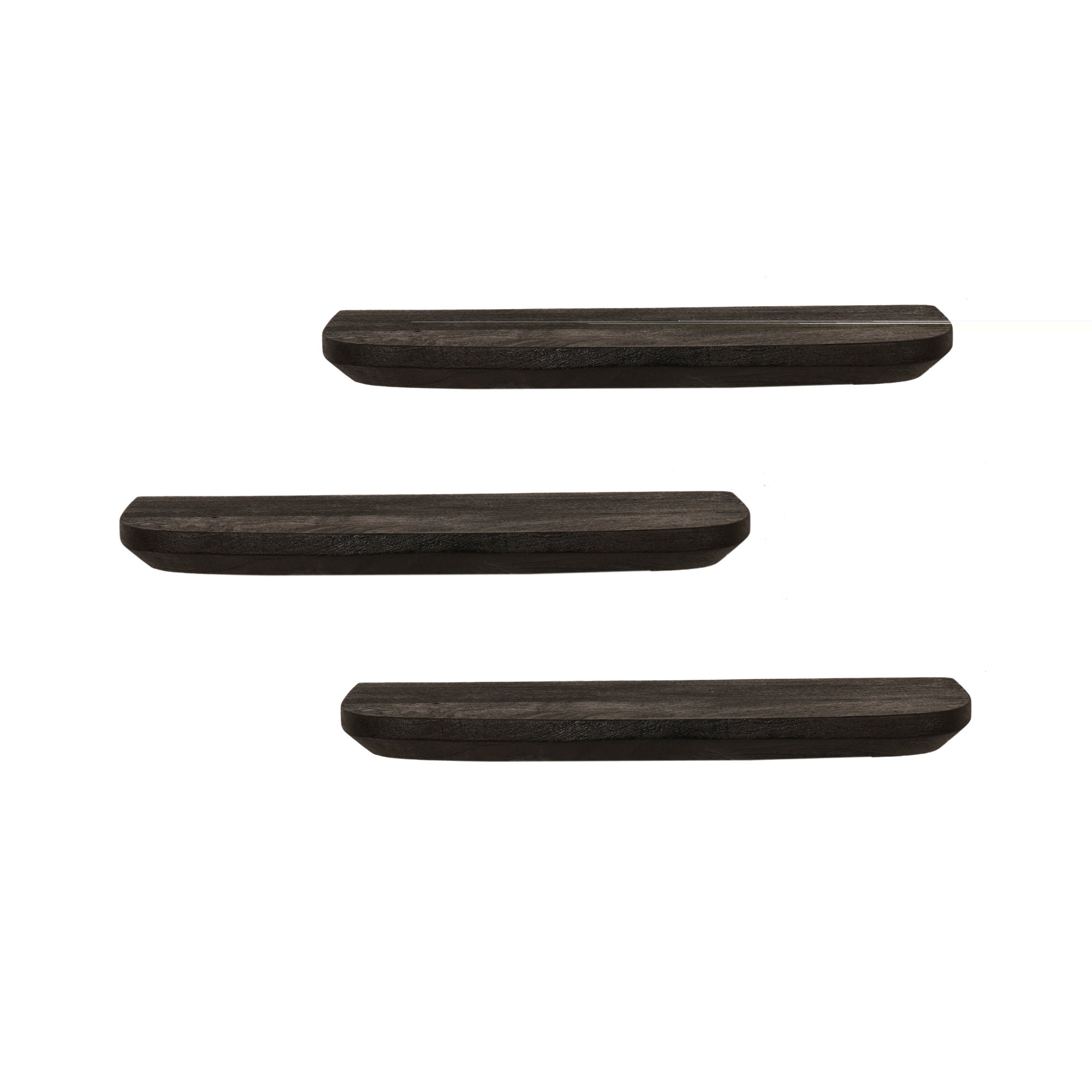 Wandplank Gusta Zwart | 60 cm | Set van 3 - STF