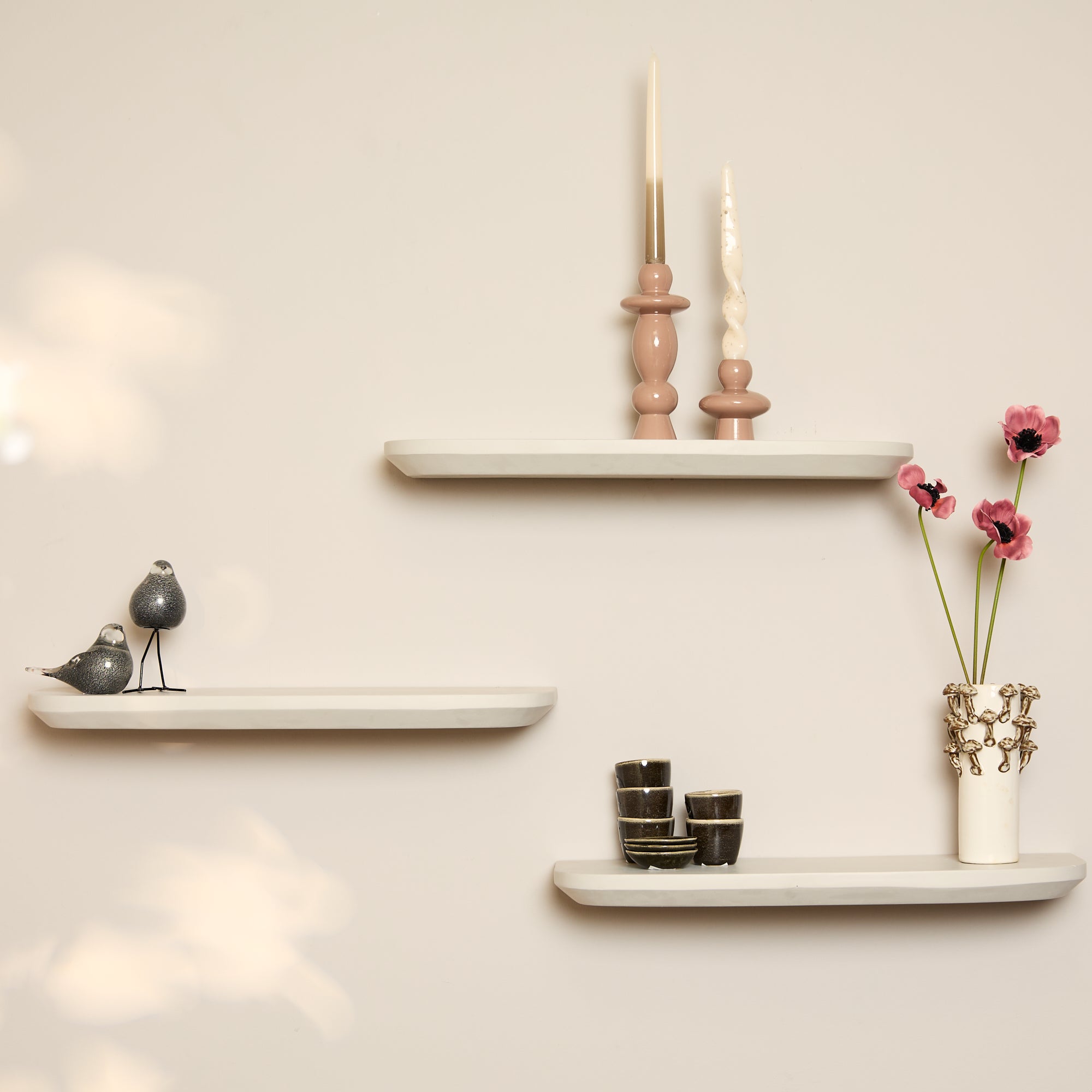 Wandplank Gusta Zand | 60 cm | Set van 3 - STF