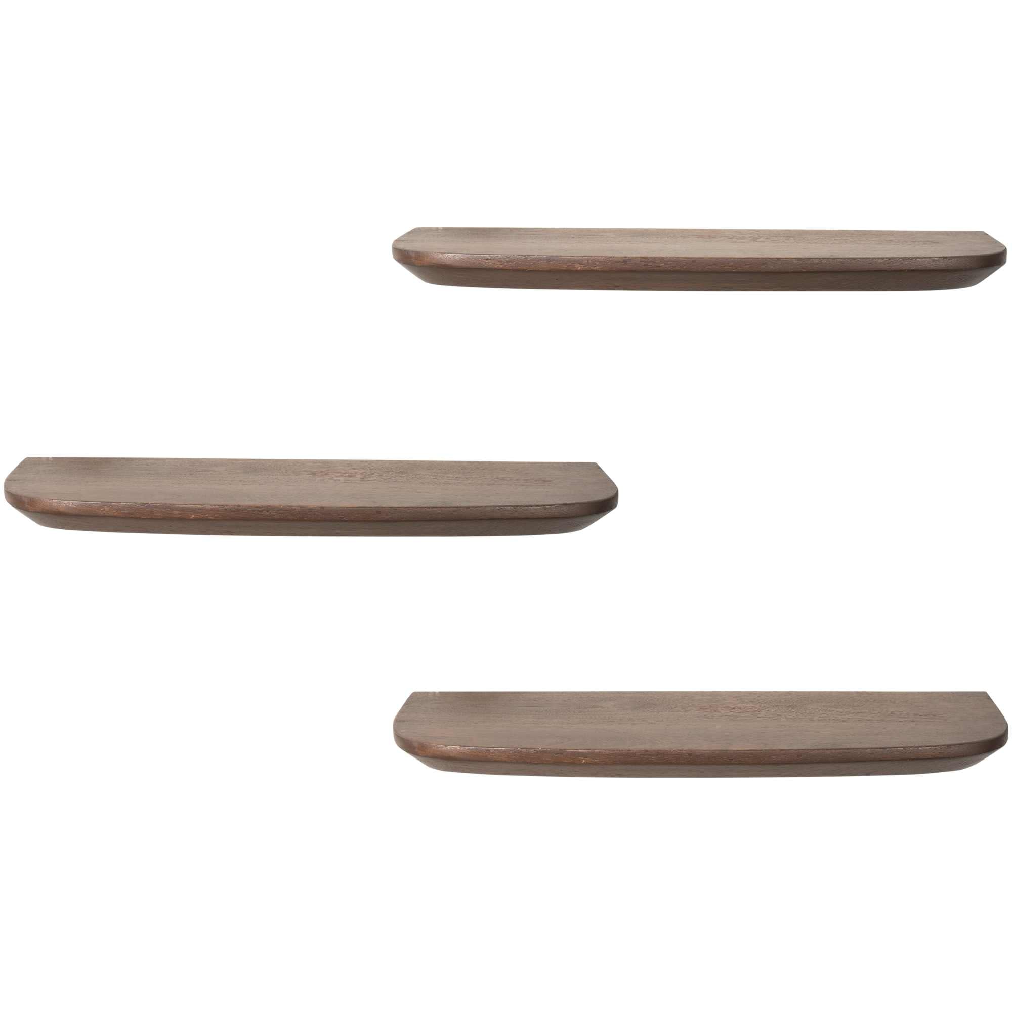 Wandplank Gusta Bruin | 60 cm | Set van 3 - STF