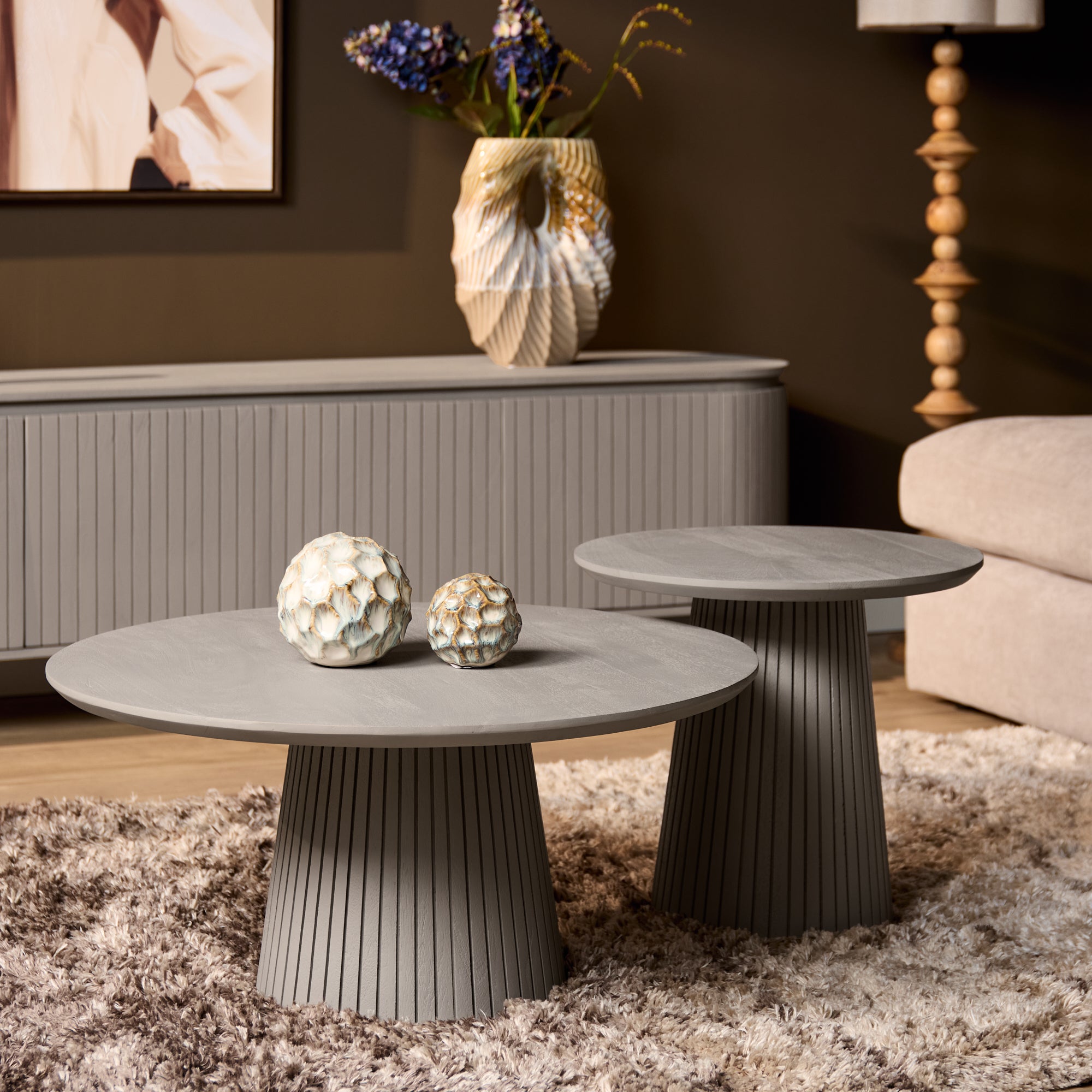 Salontafel Solana | 80 cm | Taupe - STF