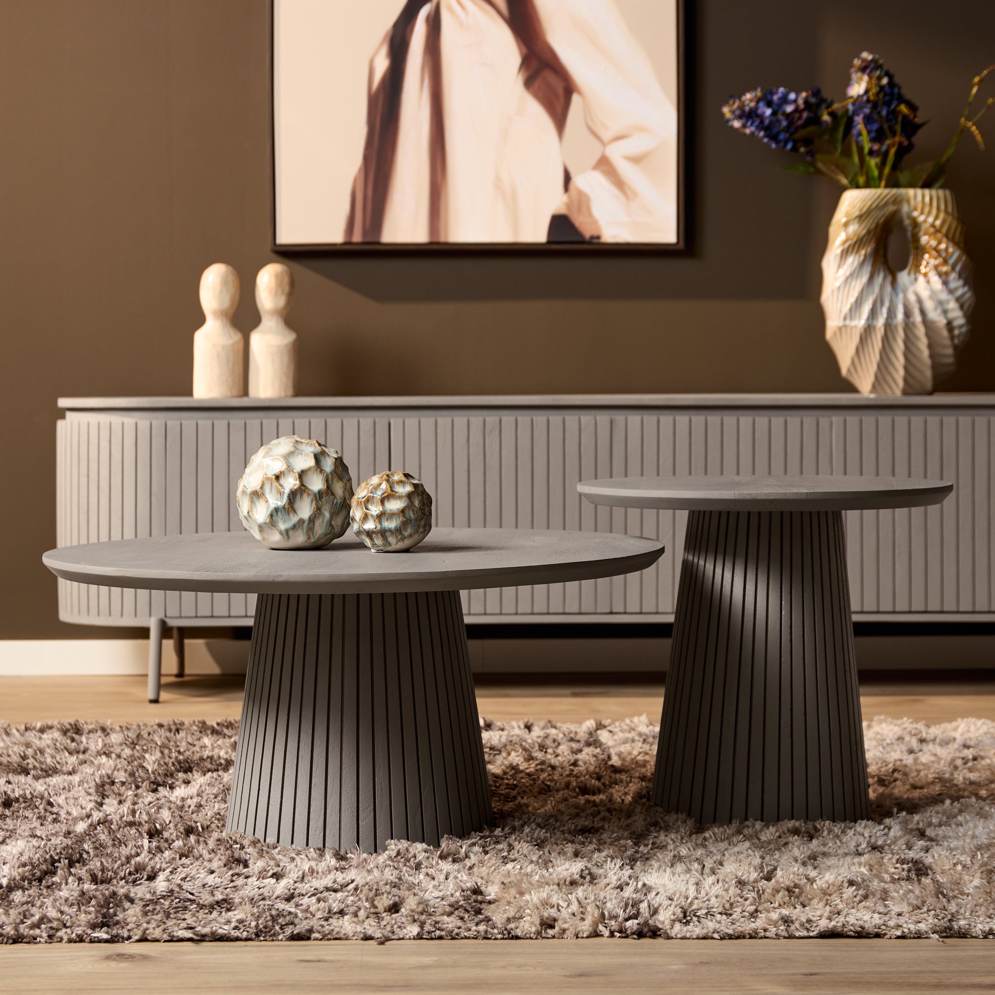 Salontafel Solana | 80 cm | Taupe - STF