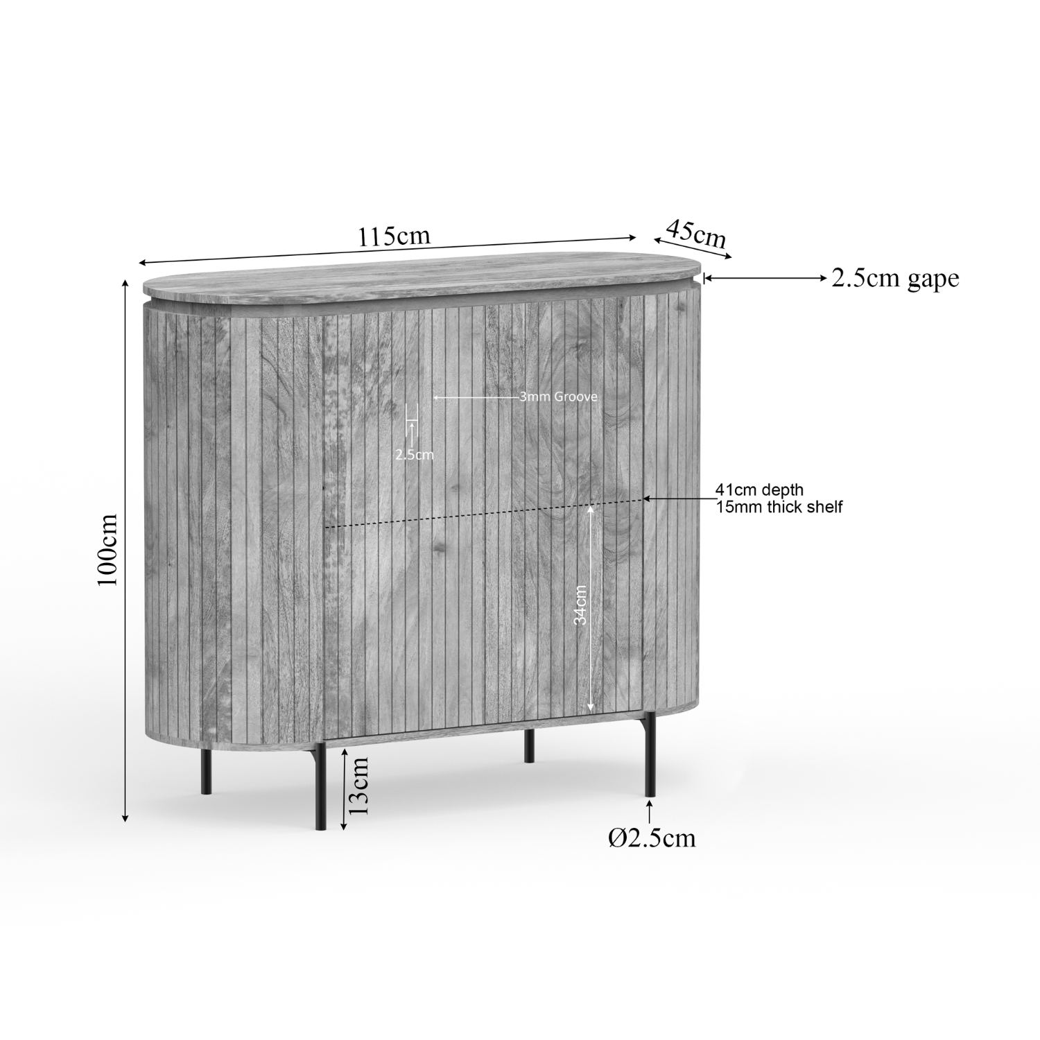 Kast Solana | 115 cm | Taupe - STF