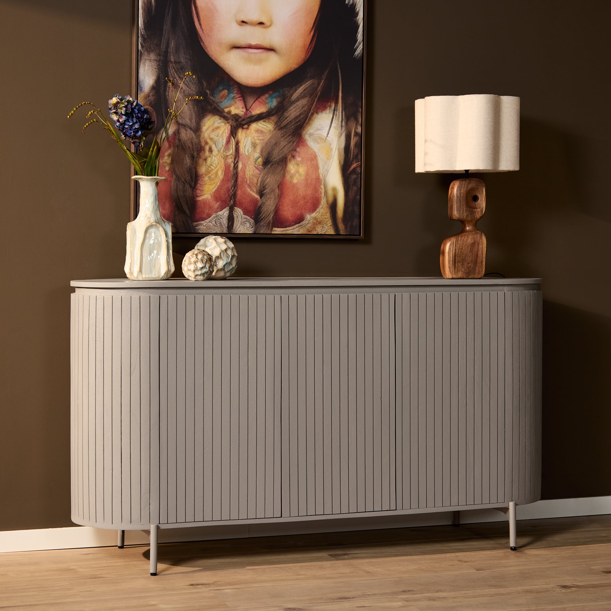 Dressoir Solana | 165 cm | Taupe - STF