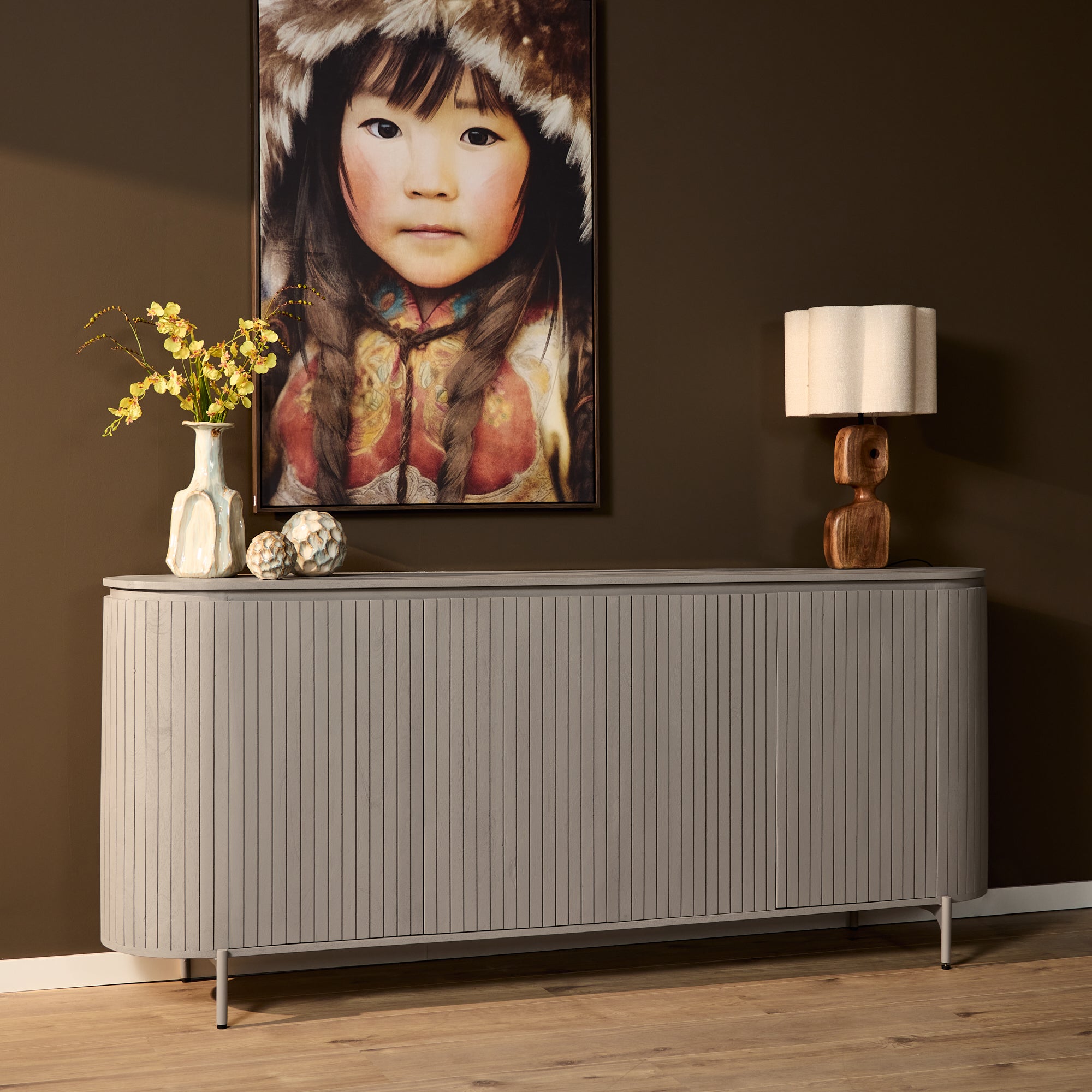 Dressoir Solana | 210 cm | Taupe - STF