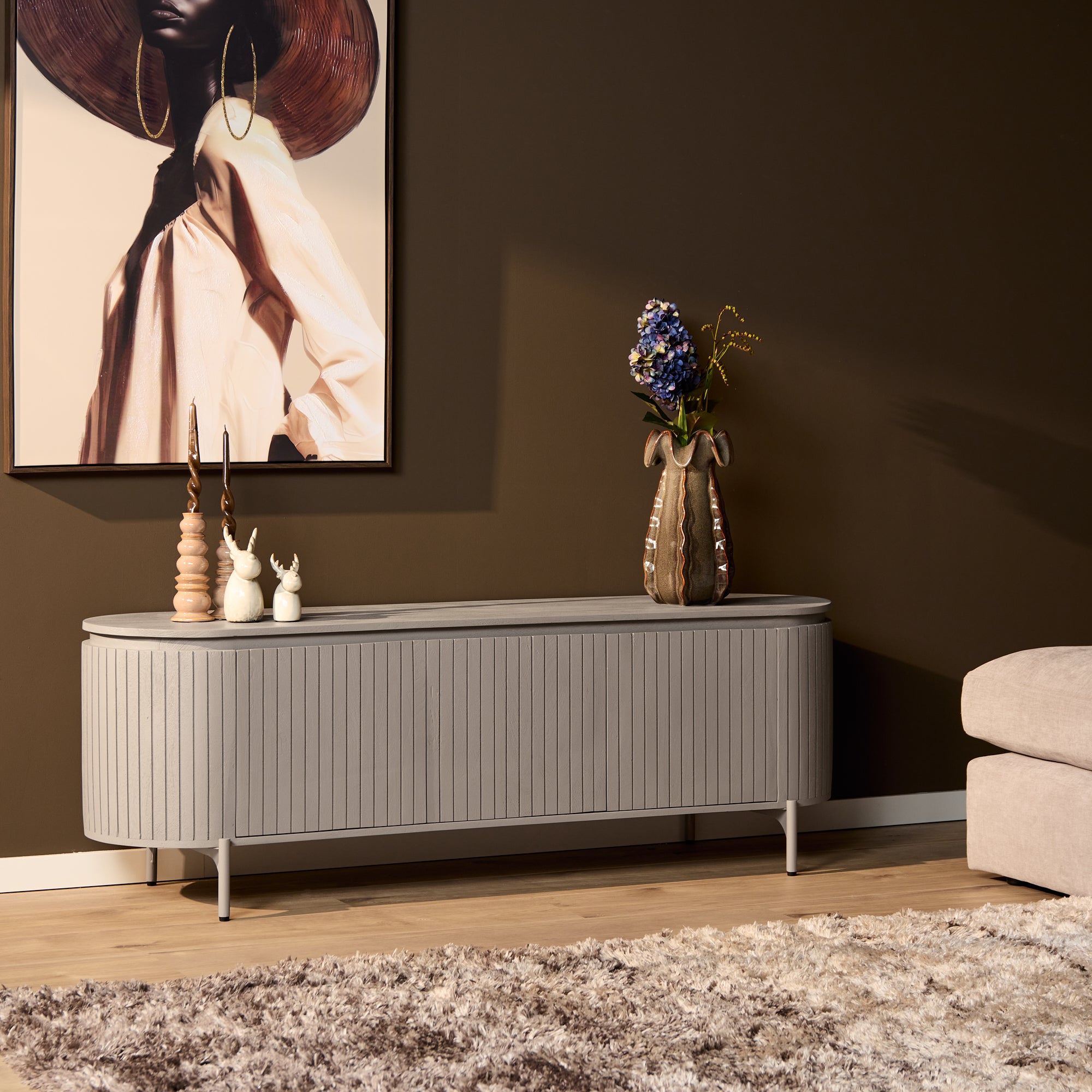 tv-meubel Solana | 165 cm | taupe - STF