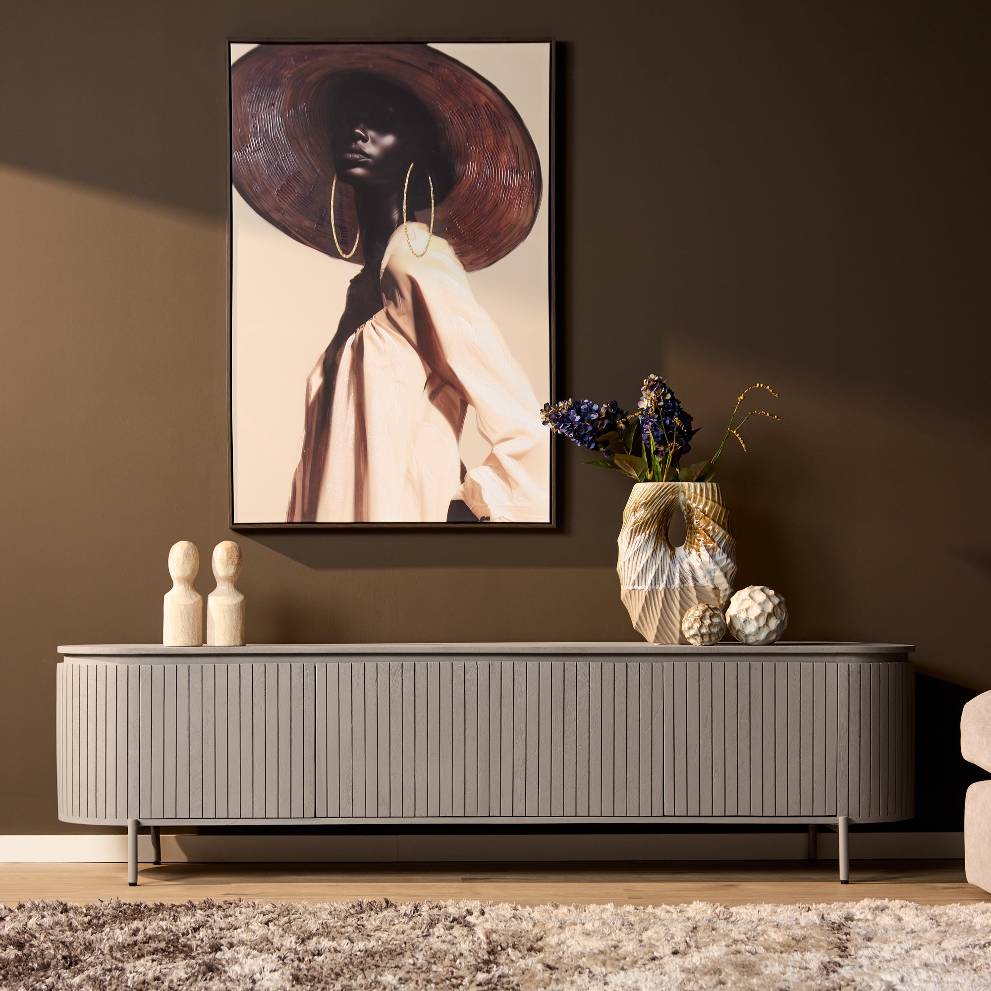 Tv-meubel Solana | 210 cm | Taupe - STF