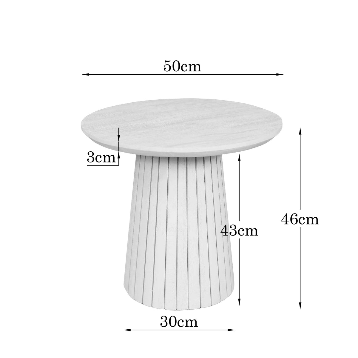 Salontafel Solana Bruin Mangohout 50 cm - STF