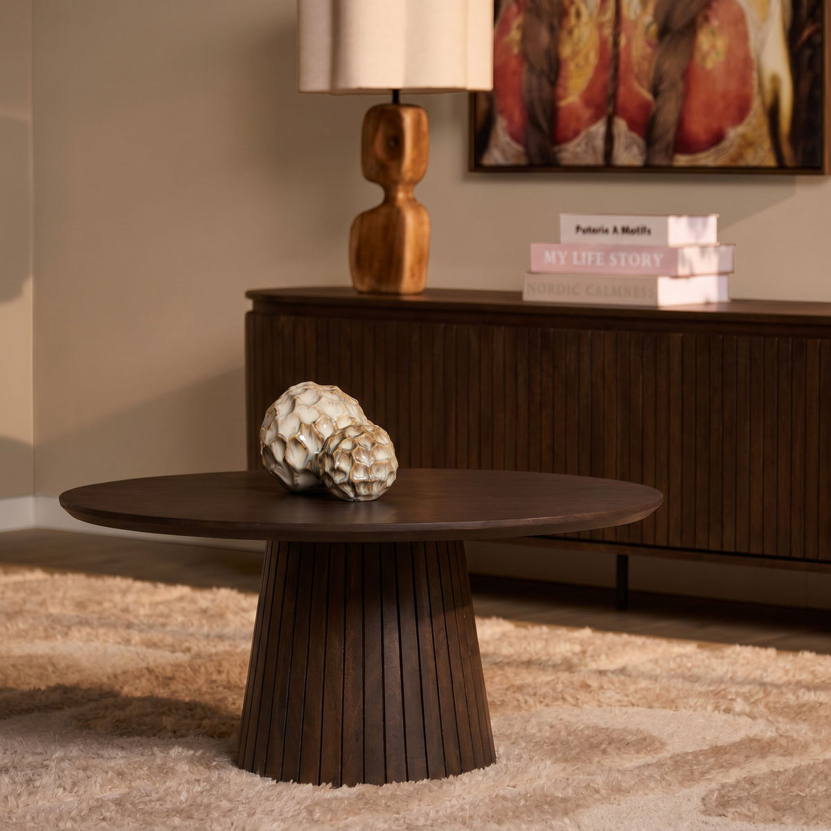 Salontafel Solana Bruin Mangohout 80 cm - STF
