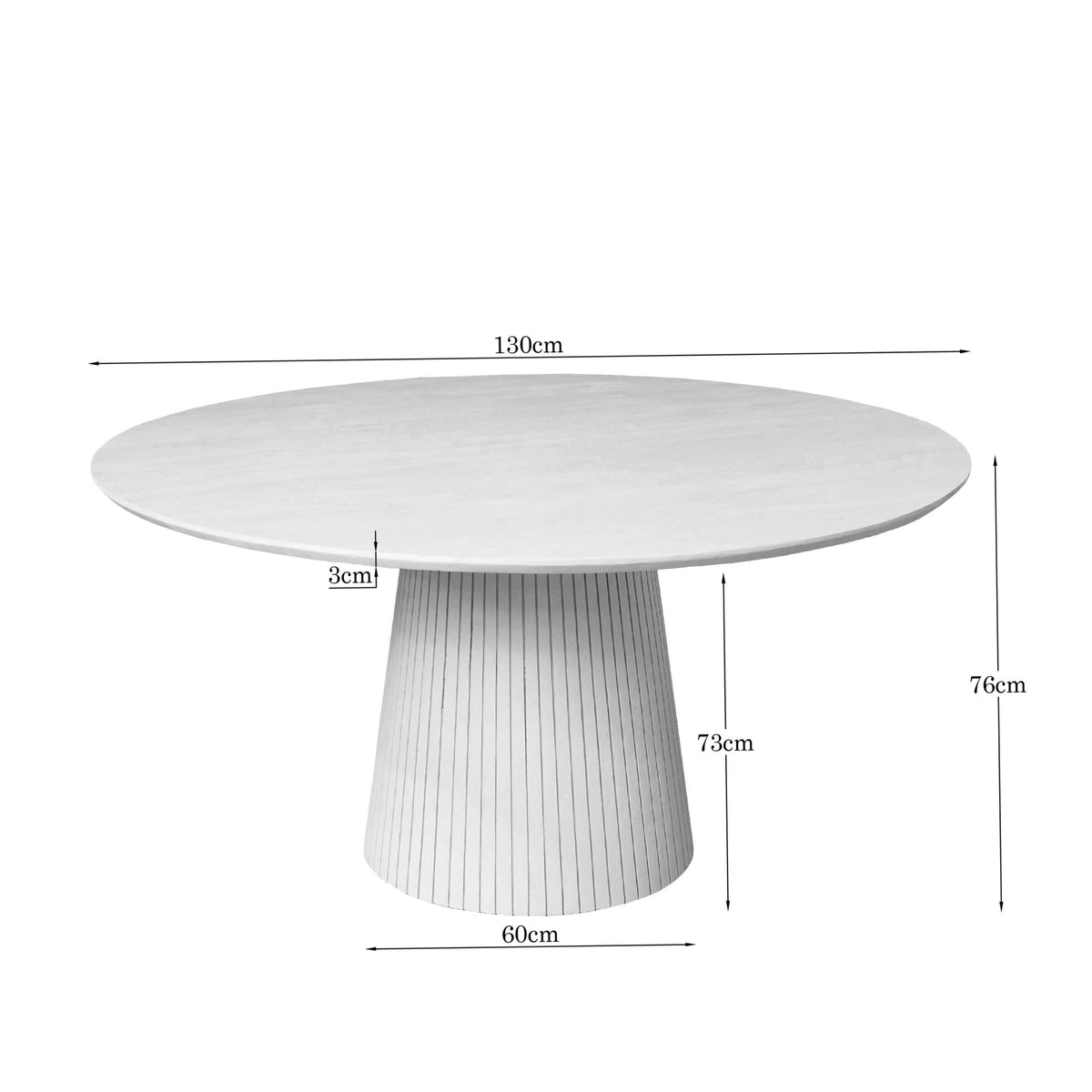 Ronde eettafel Solana Bruin Mangohout 130 cm - STF