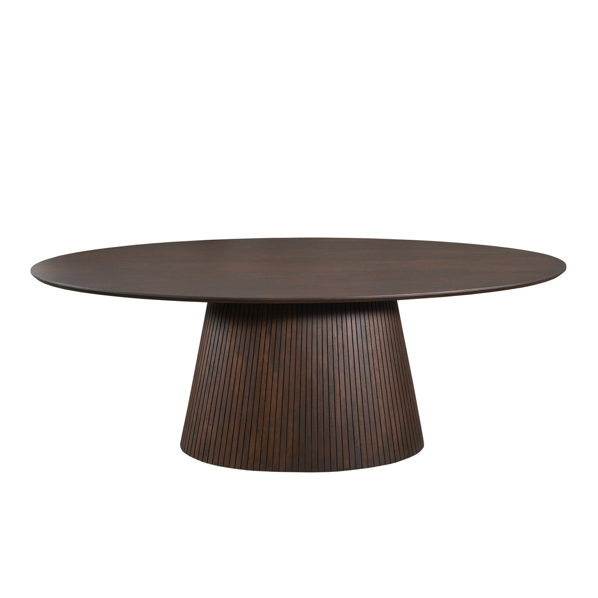 Ovale eettafel Solana Bruin Mangohout 210 cm - STF
