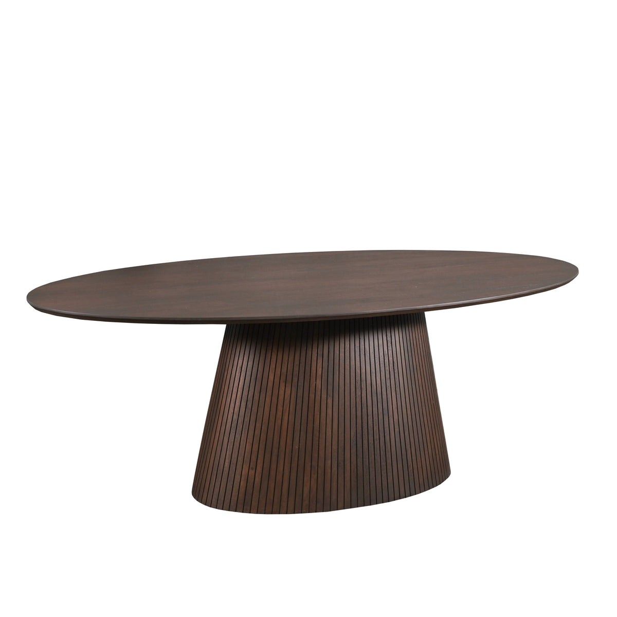 Ovale eettafel Solana Bruin Mangohout 210 cm - STF