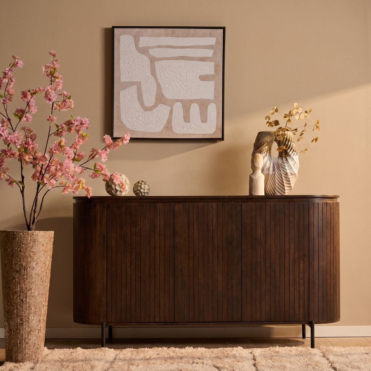 Dressoir Solana Bruin Mangohout 165 cm - STF